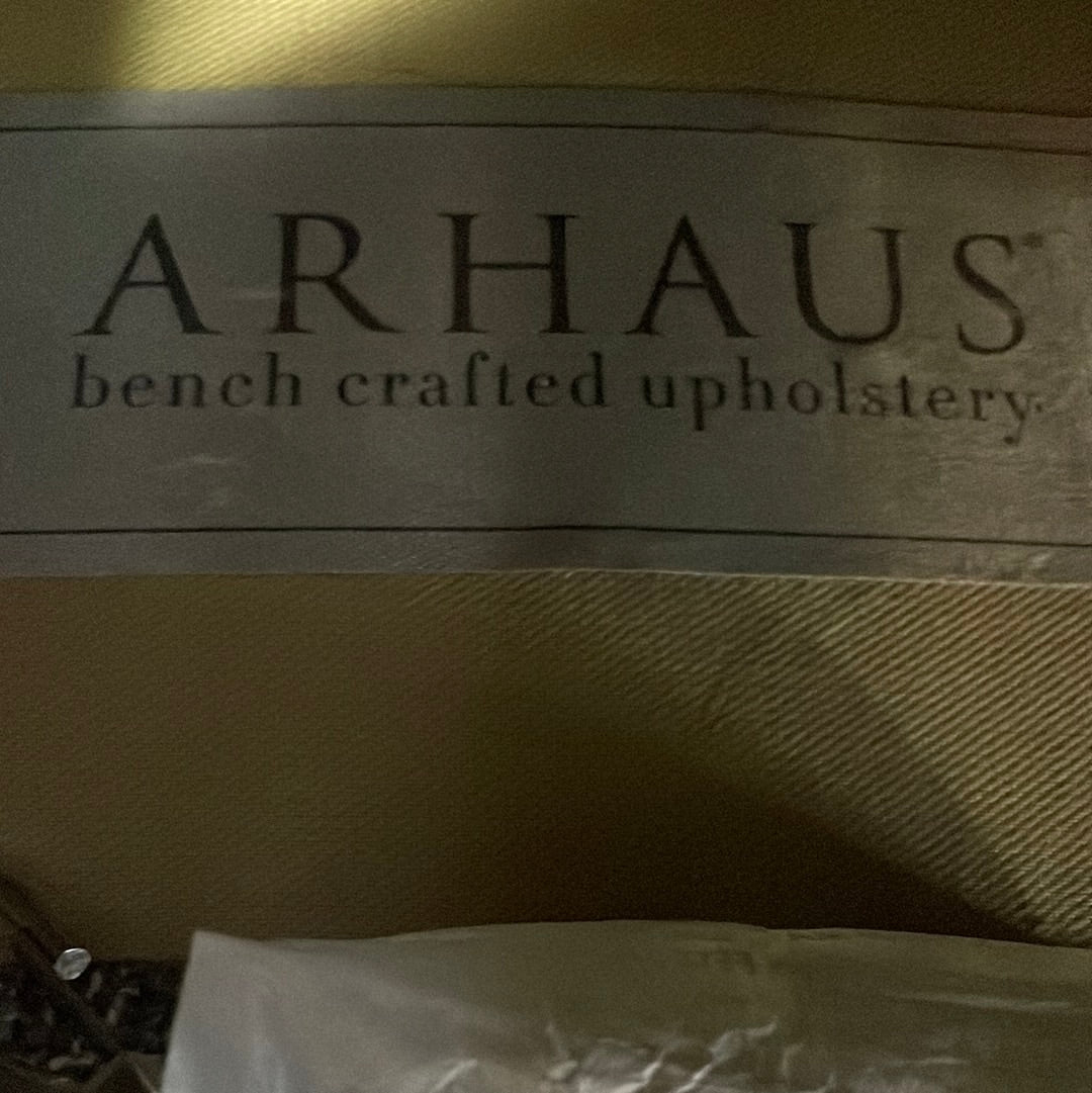 Arhaus Grey tweed sofa