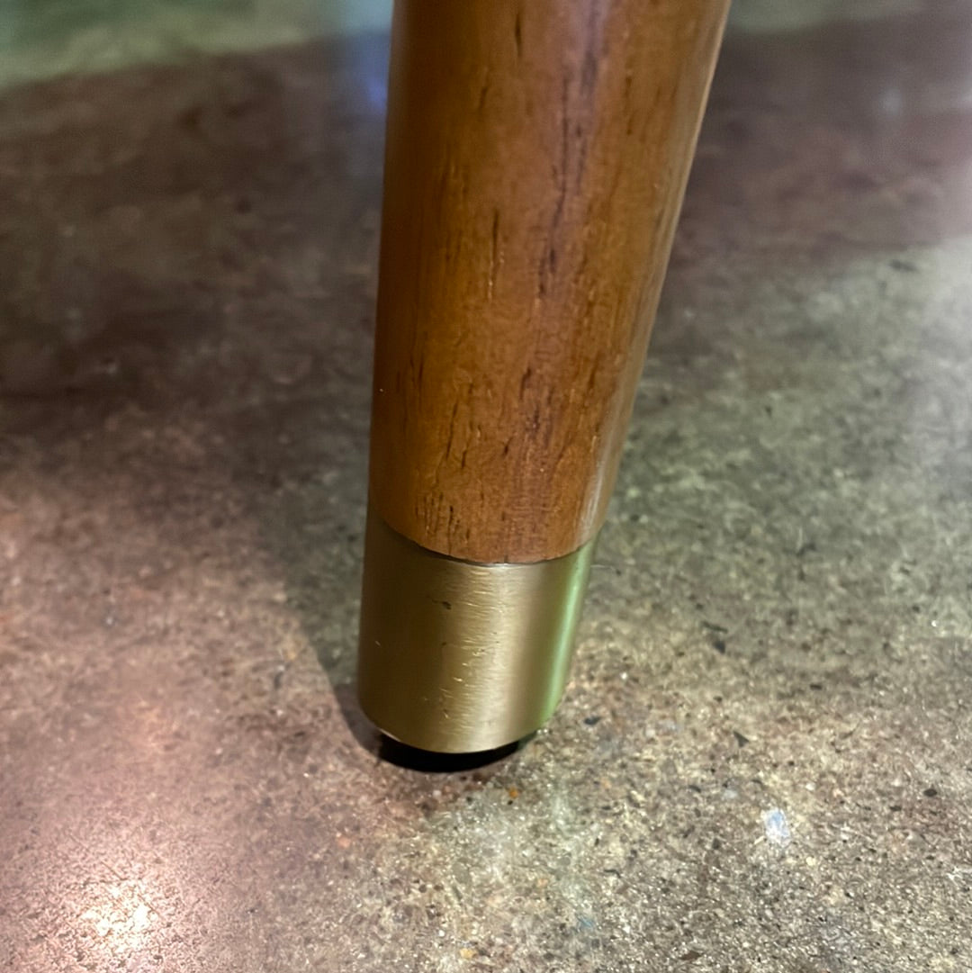 West Elm accent table with gold tip legs