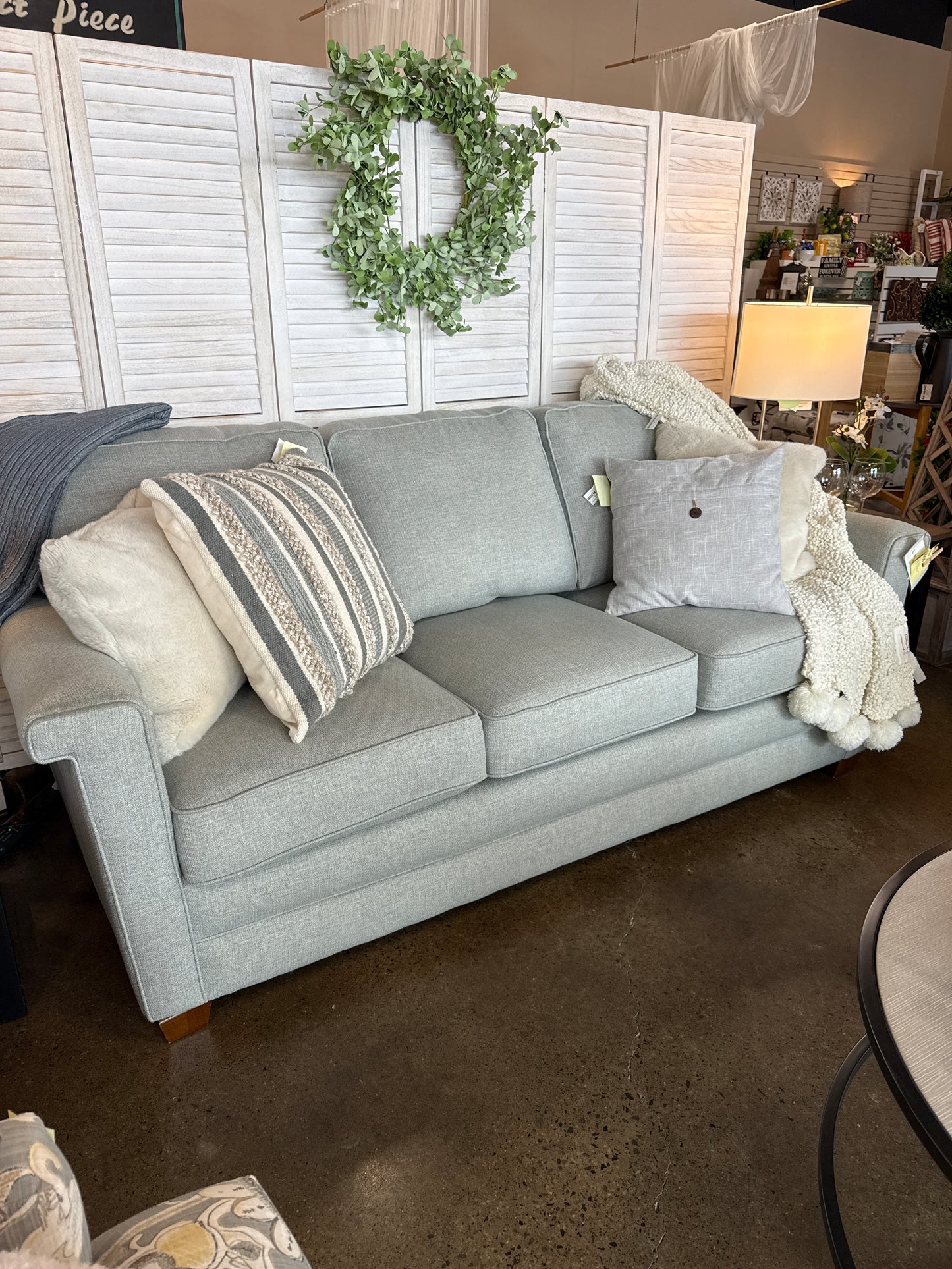 Grey/Green LazyBoy Sofa