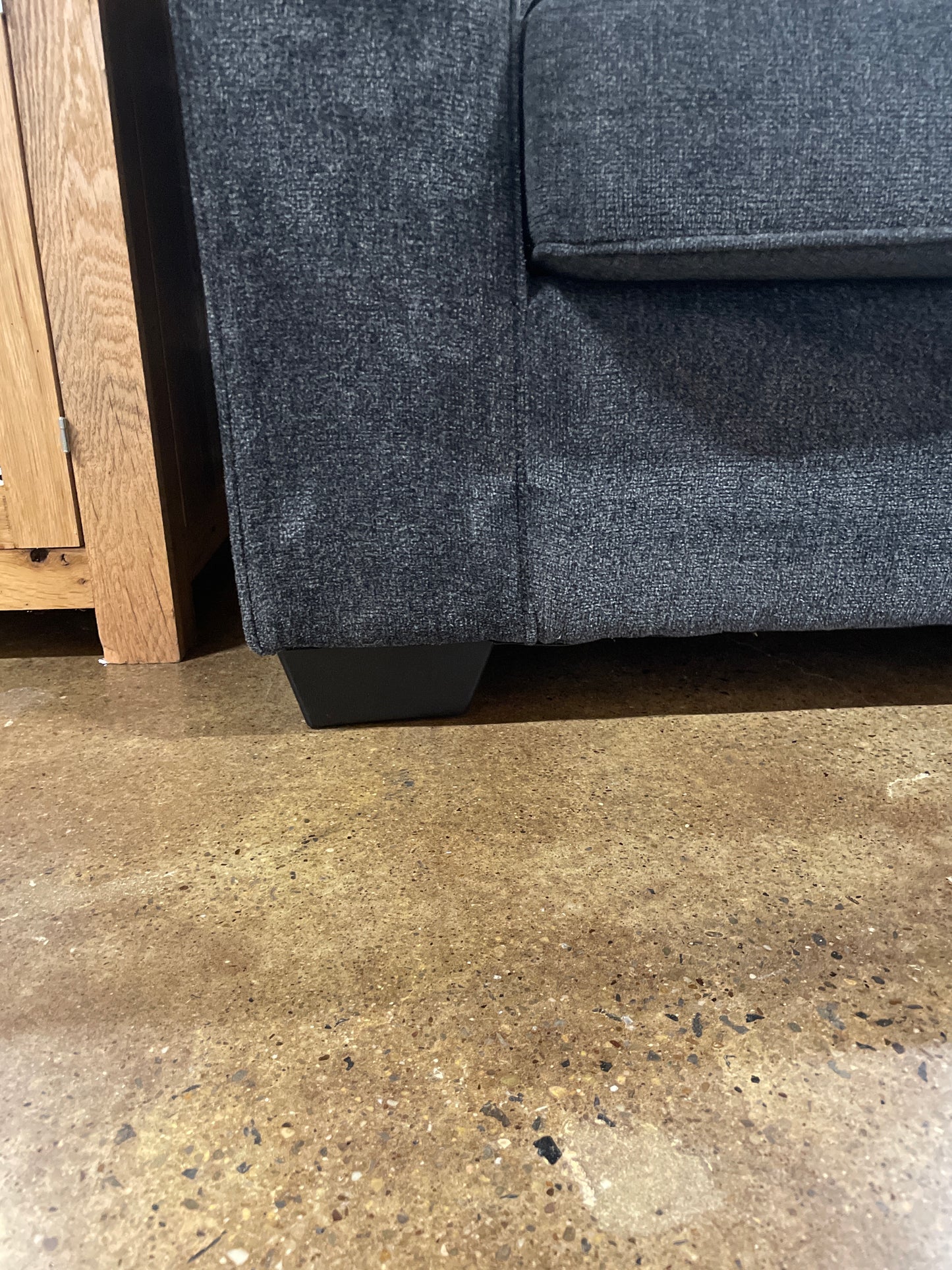 Charcoal gray sofa