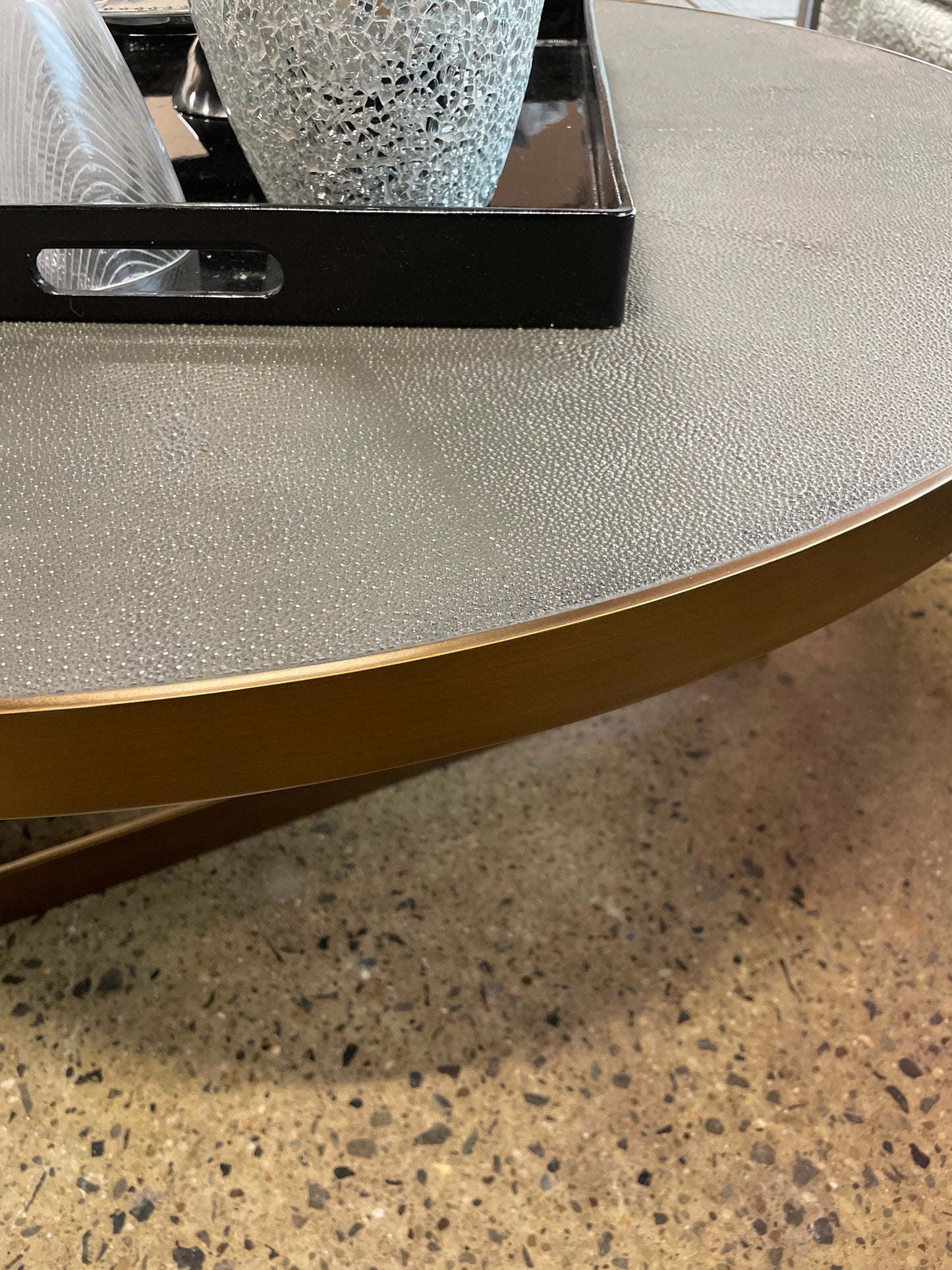 Shagreen Round Coffee Table-MODEL HOME