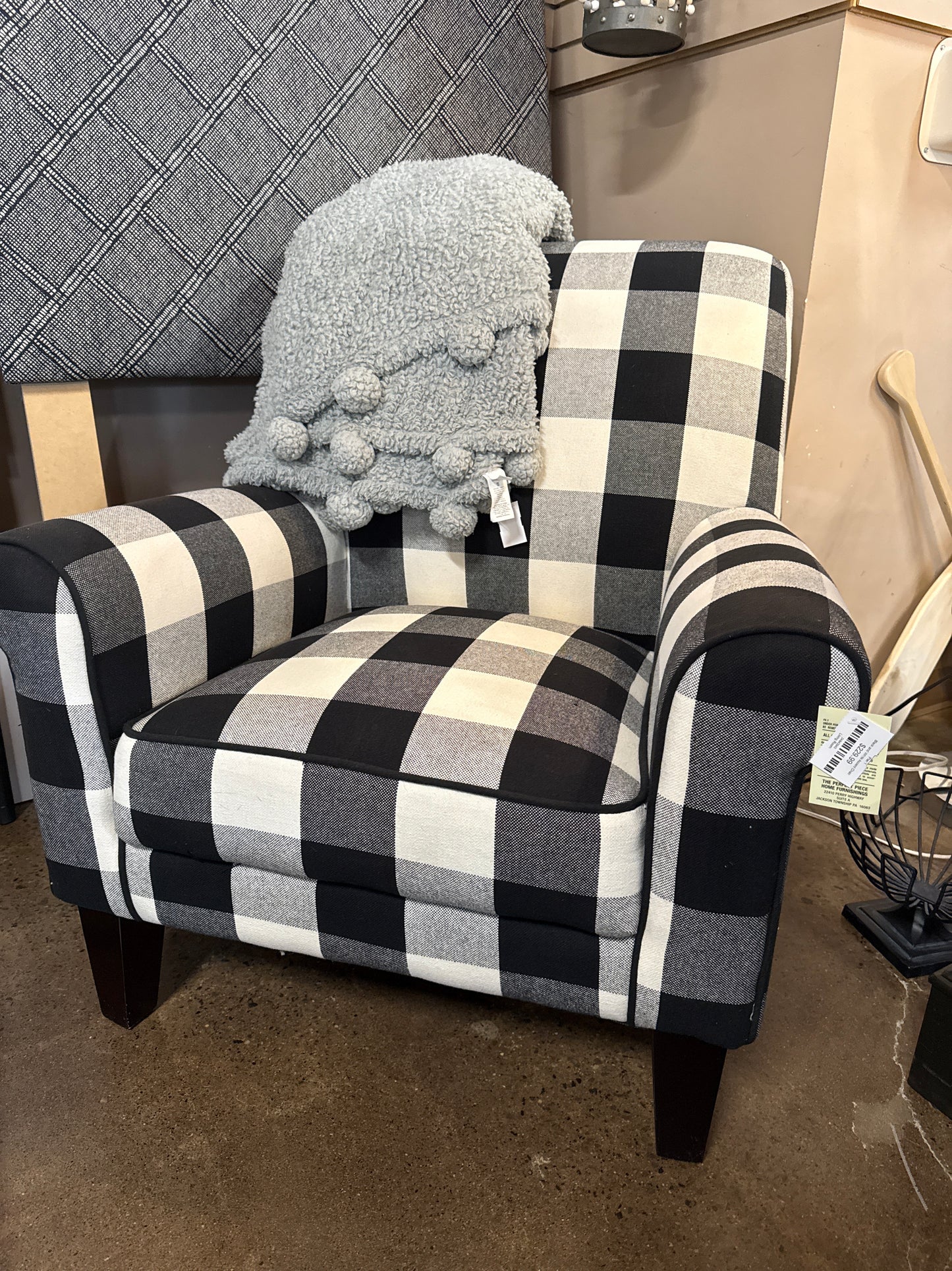 Black and White Accent Chair