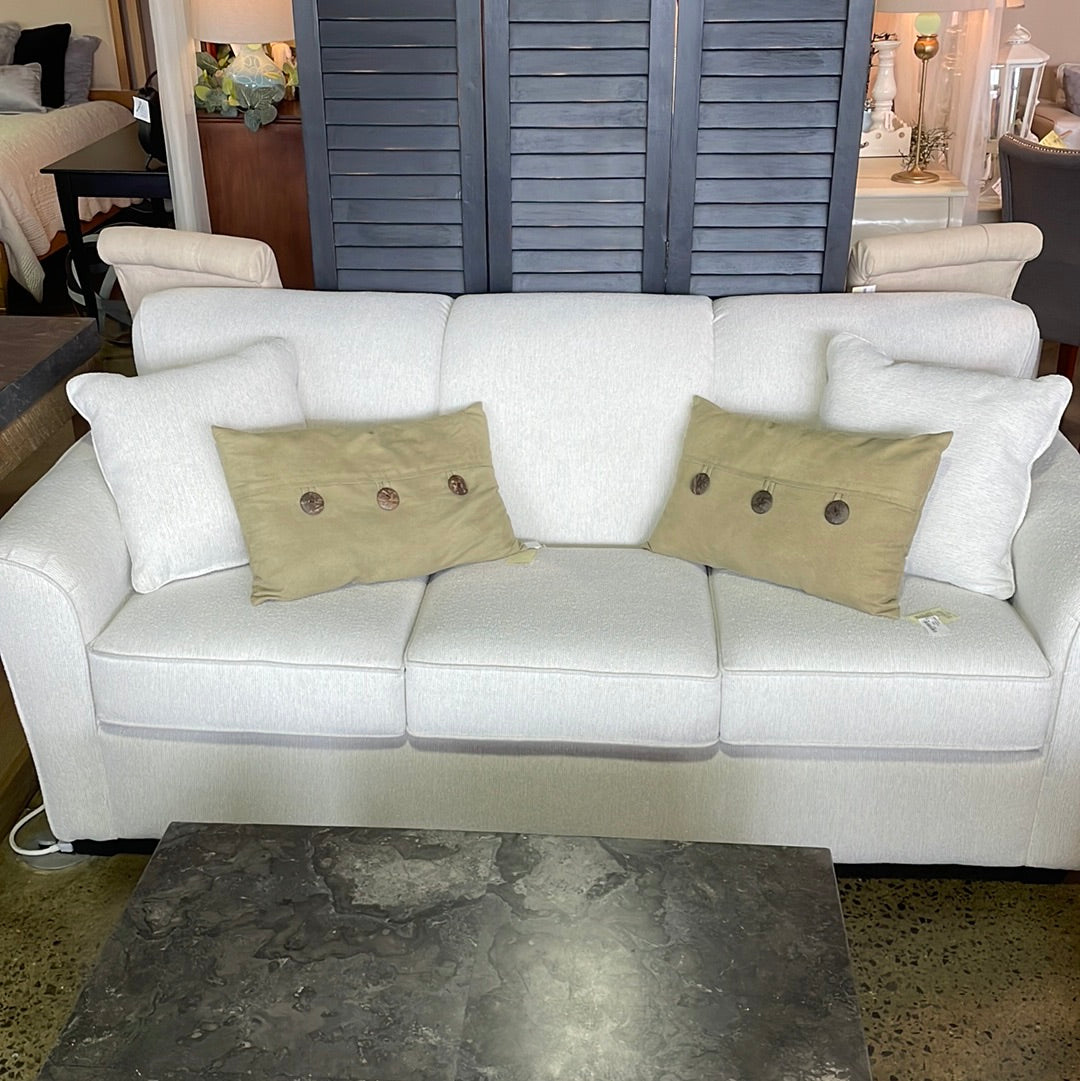 White textured sofa