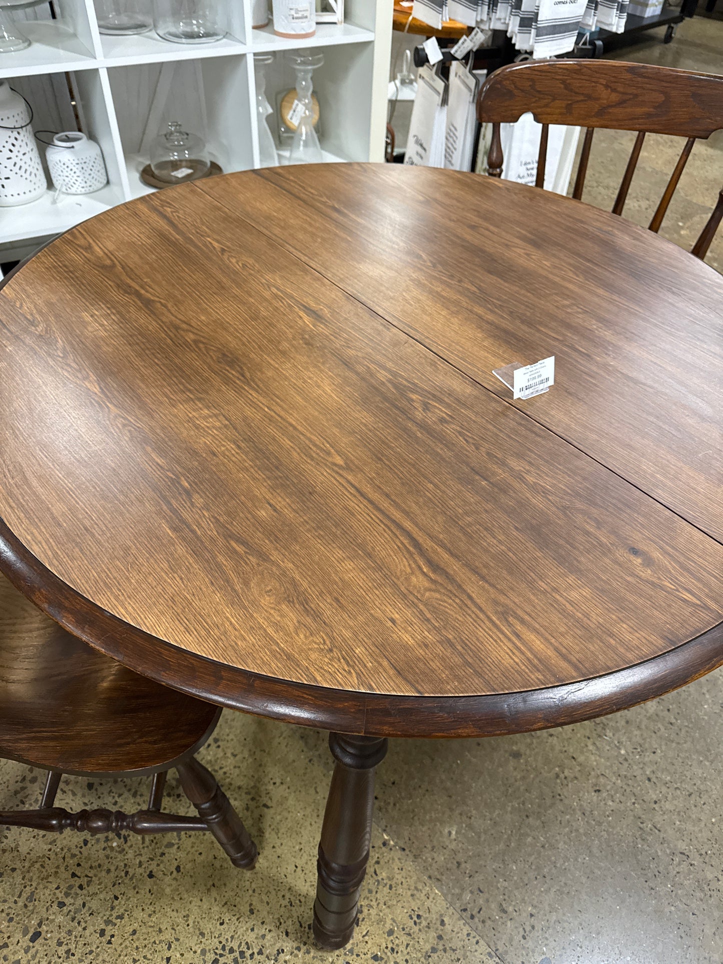 Wood Table with 2 Chairs