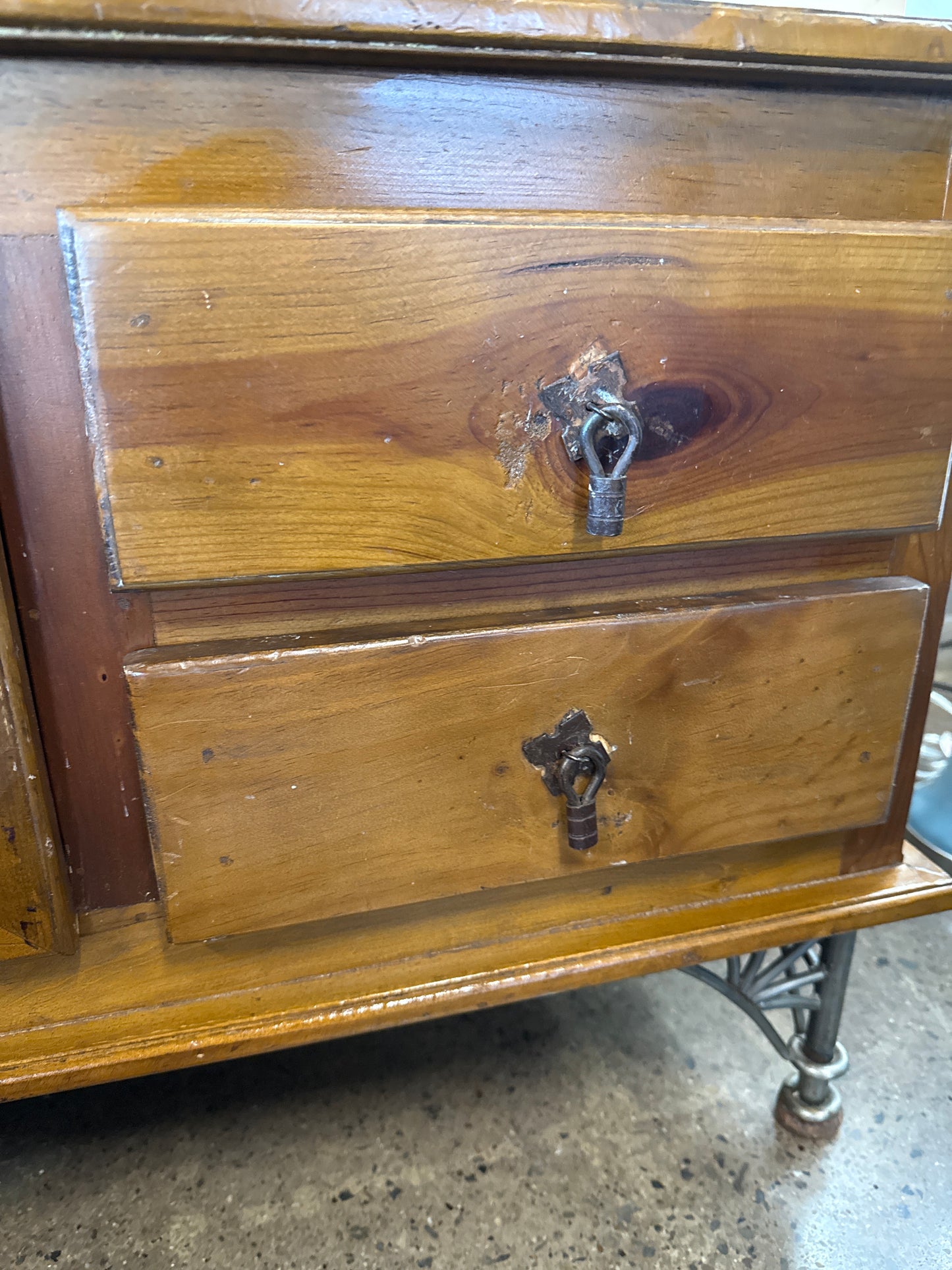 Side Table with storage and drawers