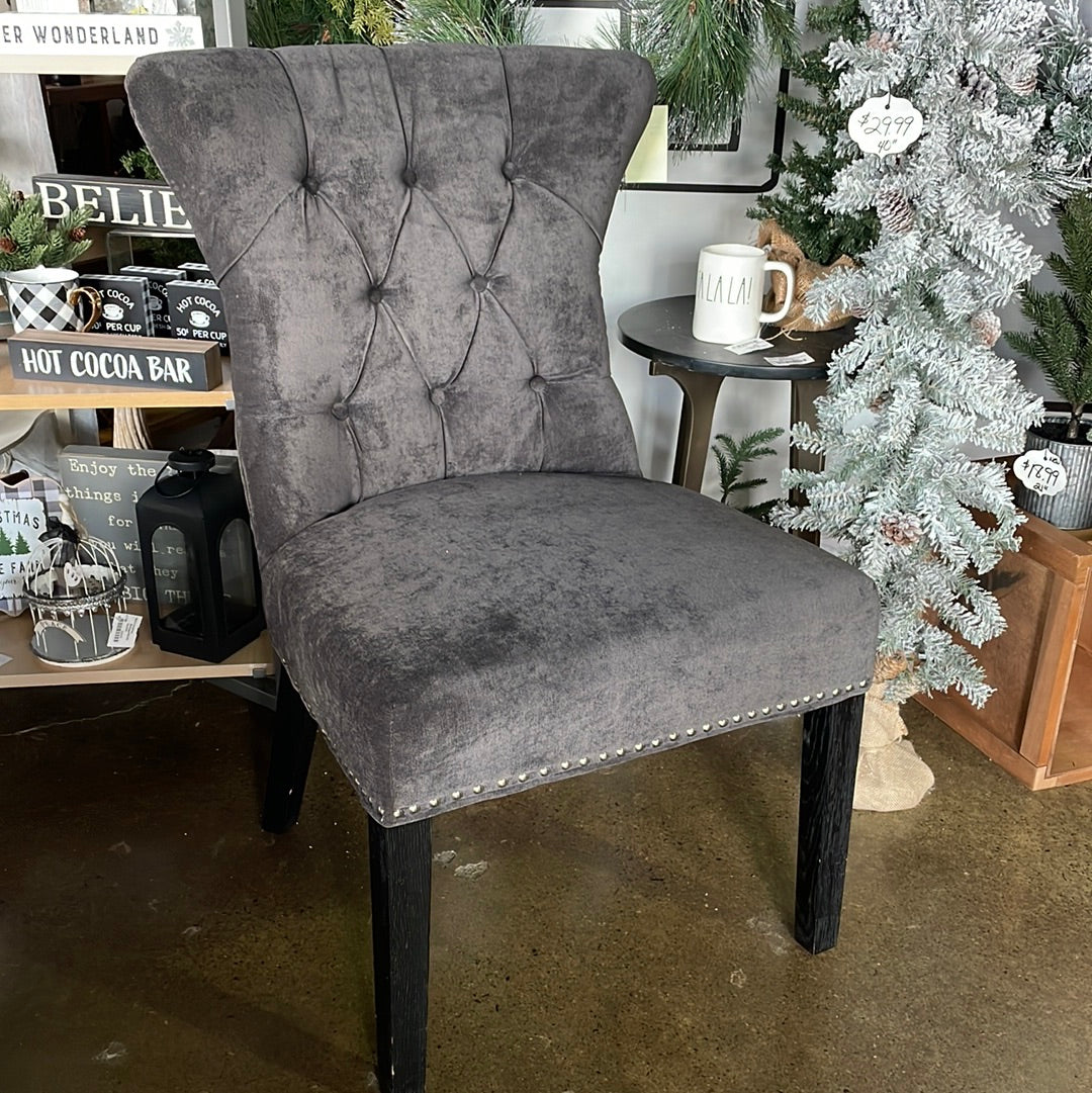 Grey nailhead outlet chair