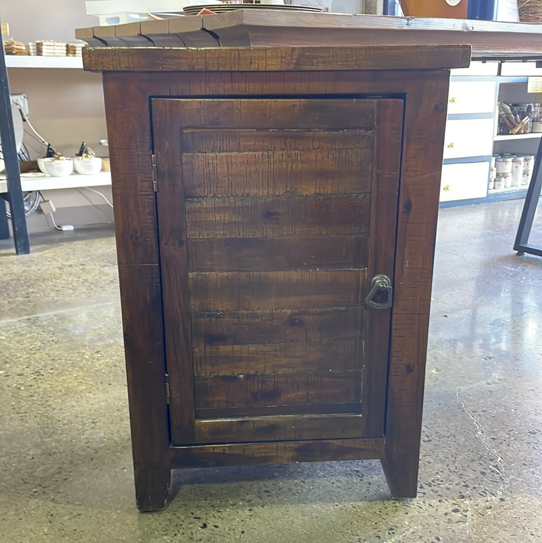 Wooden stand with 2 shelves