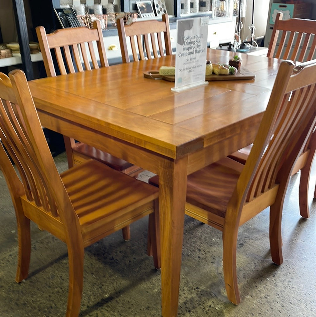 Custom dining set inspired by Crate and Barrel