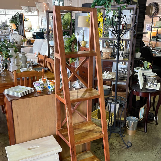 Rustic ladder shelf