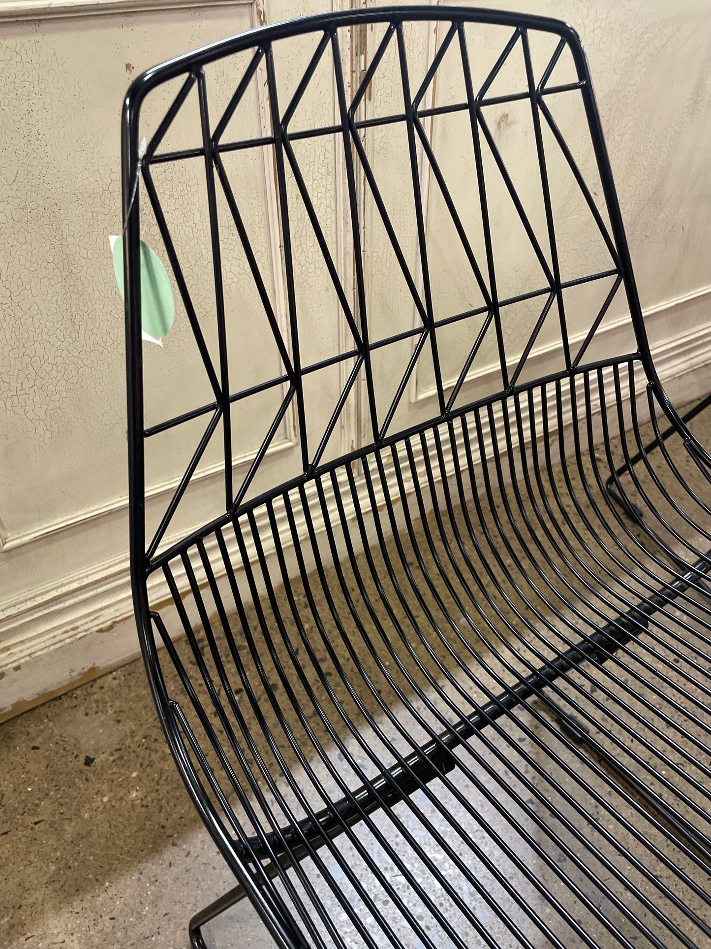 Black Wire Chair PAIR 18.5x20x31