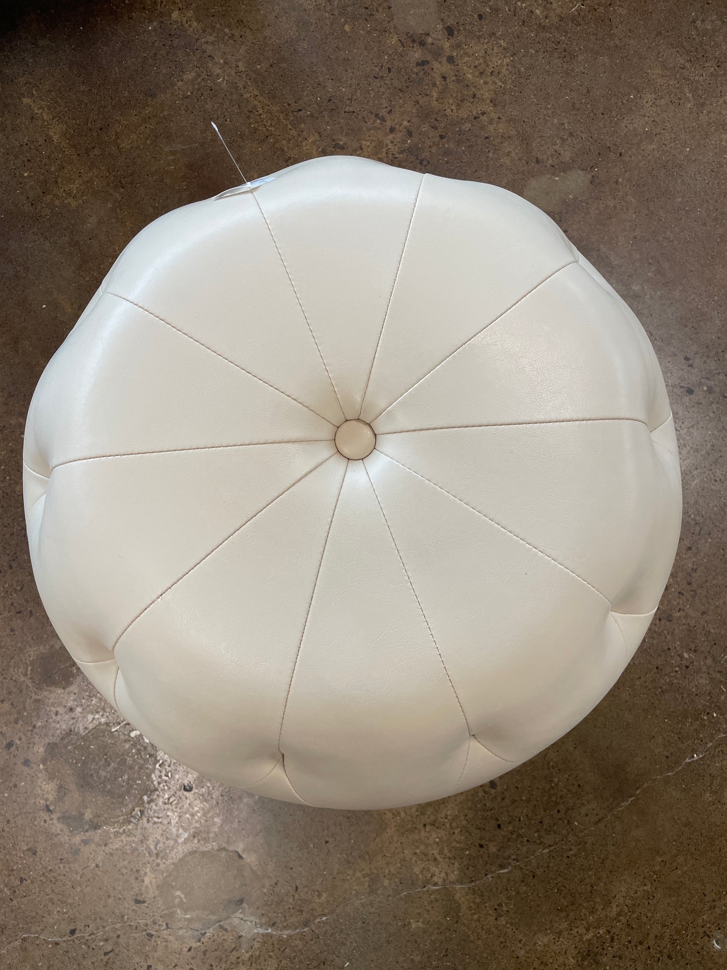 Pier 1 Cream Tufted Ottoman