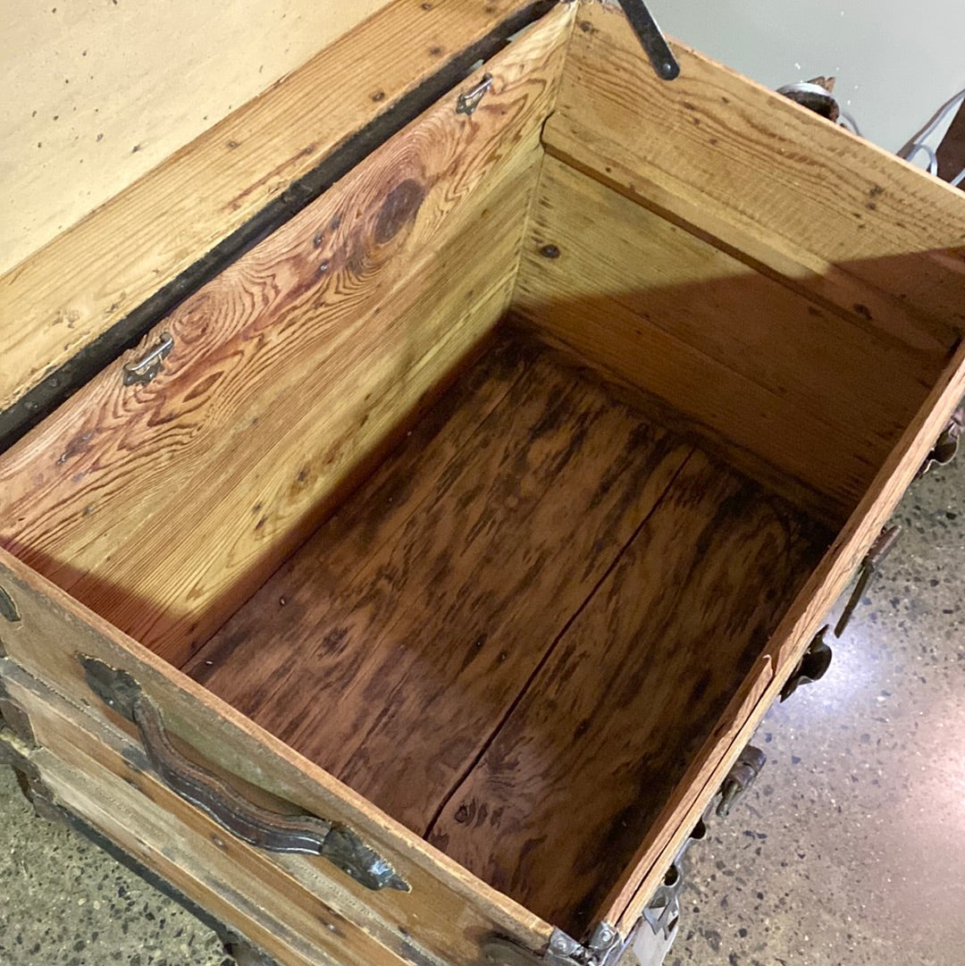 Antique Flat Top Trunk