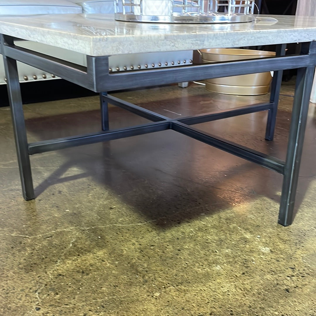Stone square top coffee table
