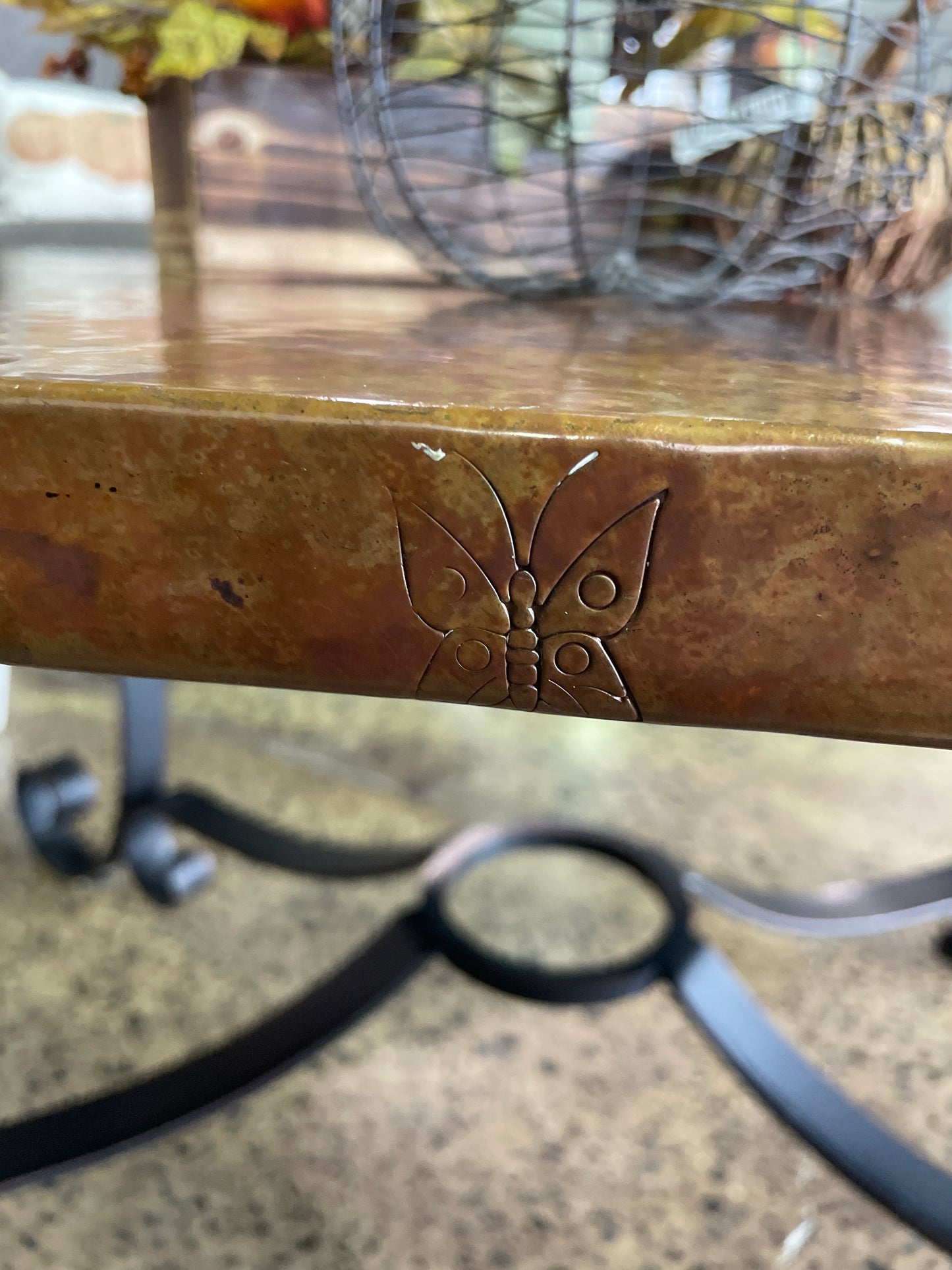 Arhaus Hammered Copper Coffee Table