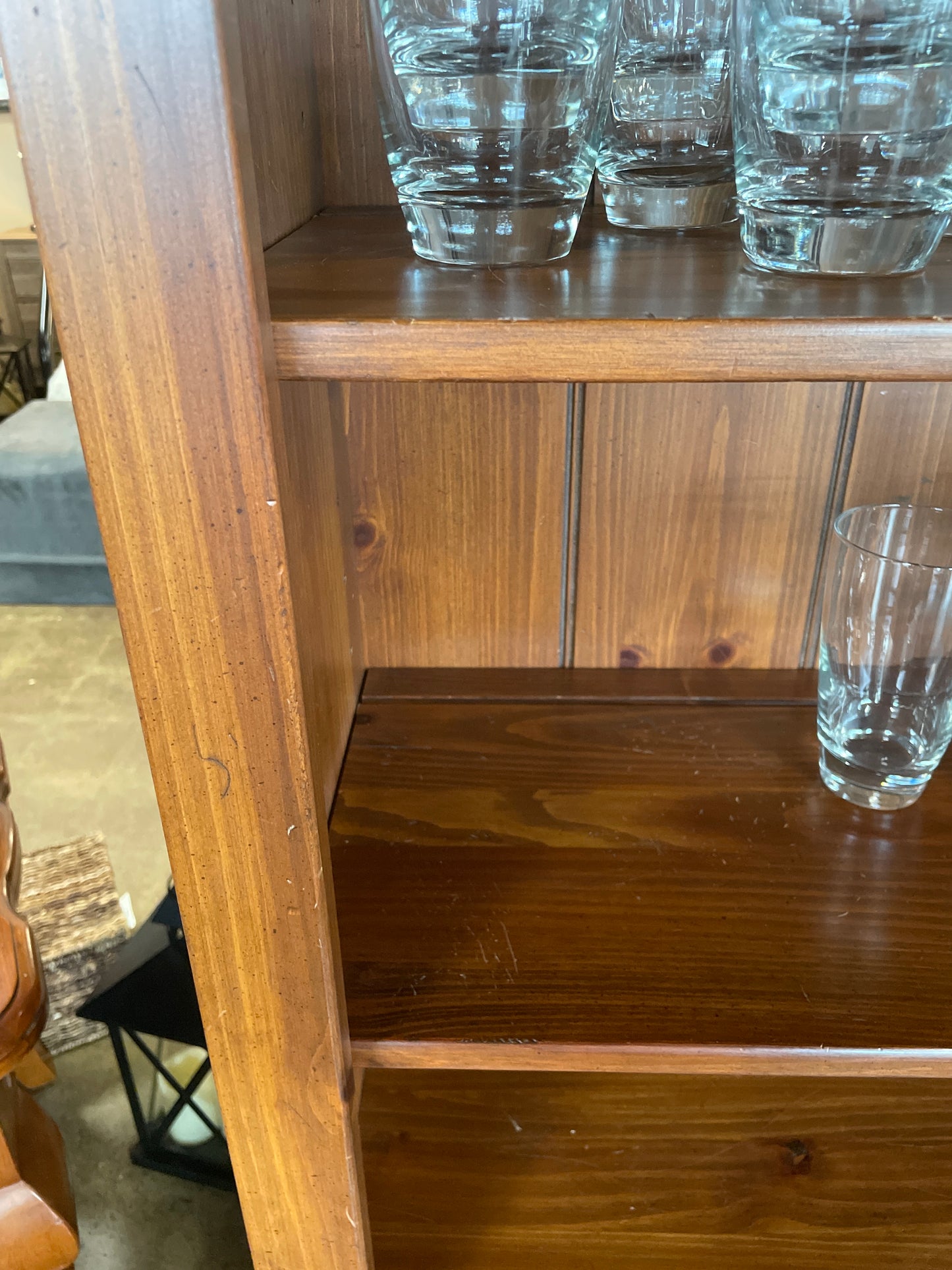 Tall Wooden Bookshelf