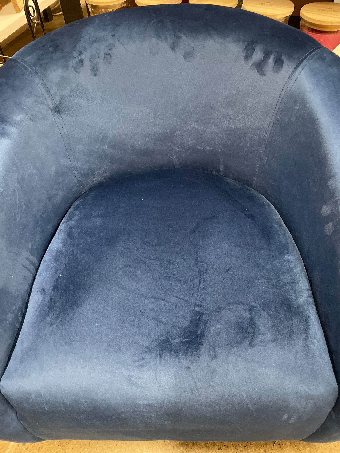 Velvet Blue Accent Chair