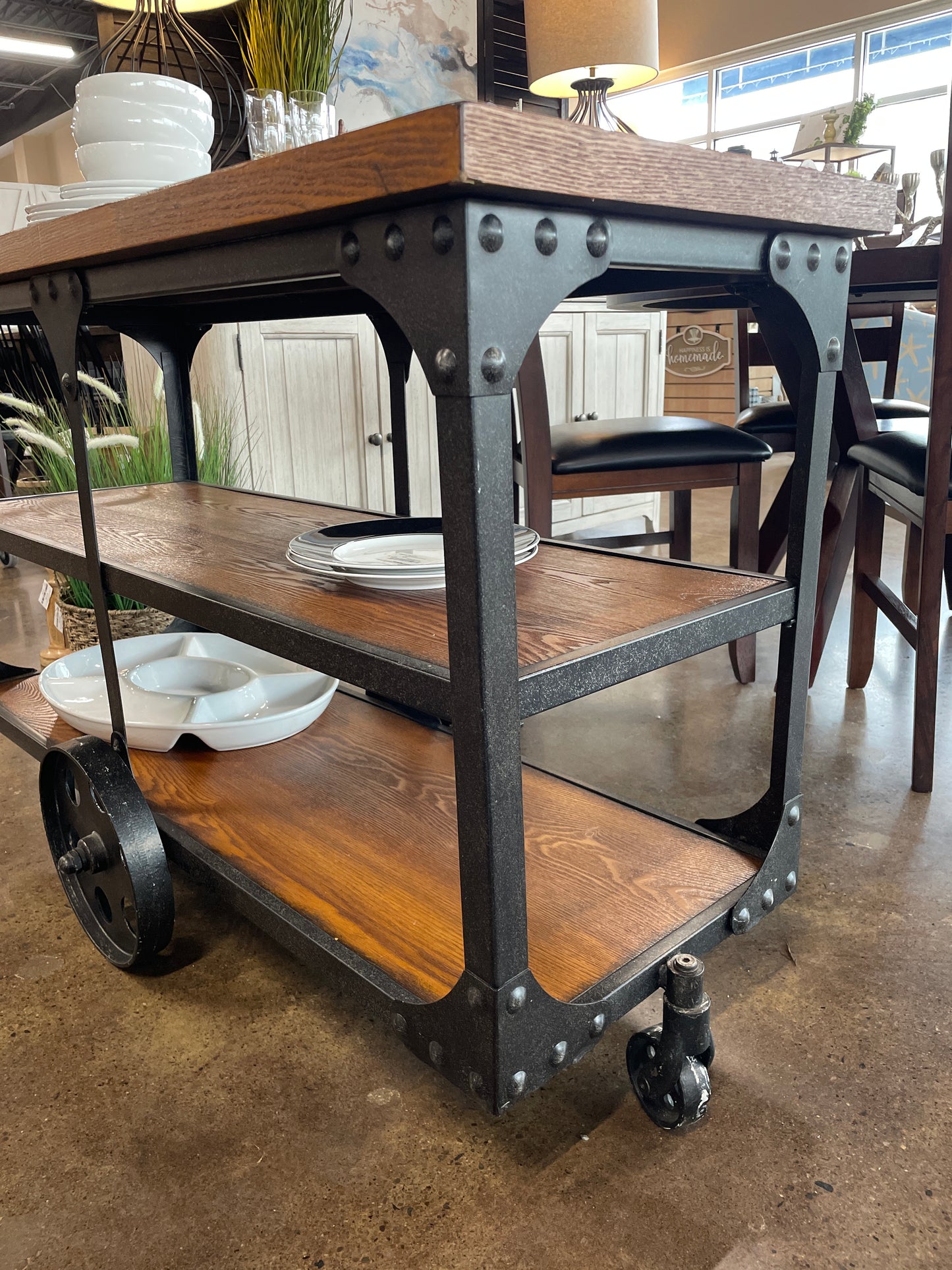 Industrial Cart Table