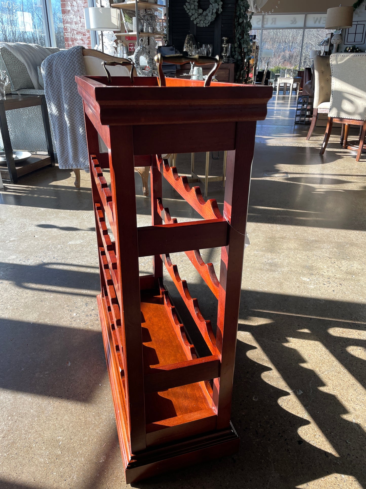 Tray Top Wine Rack 28x10.5x32"