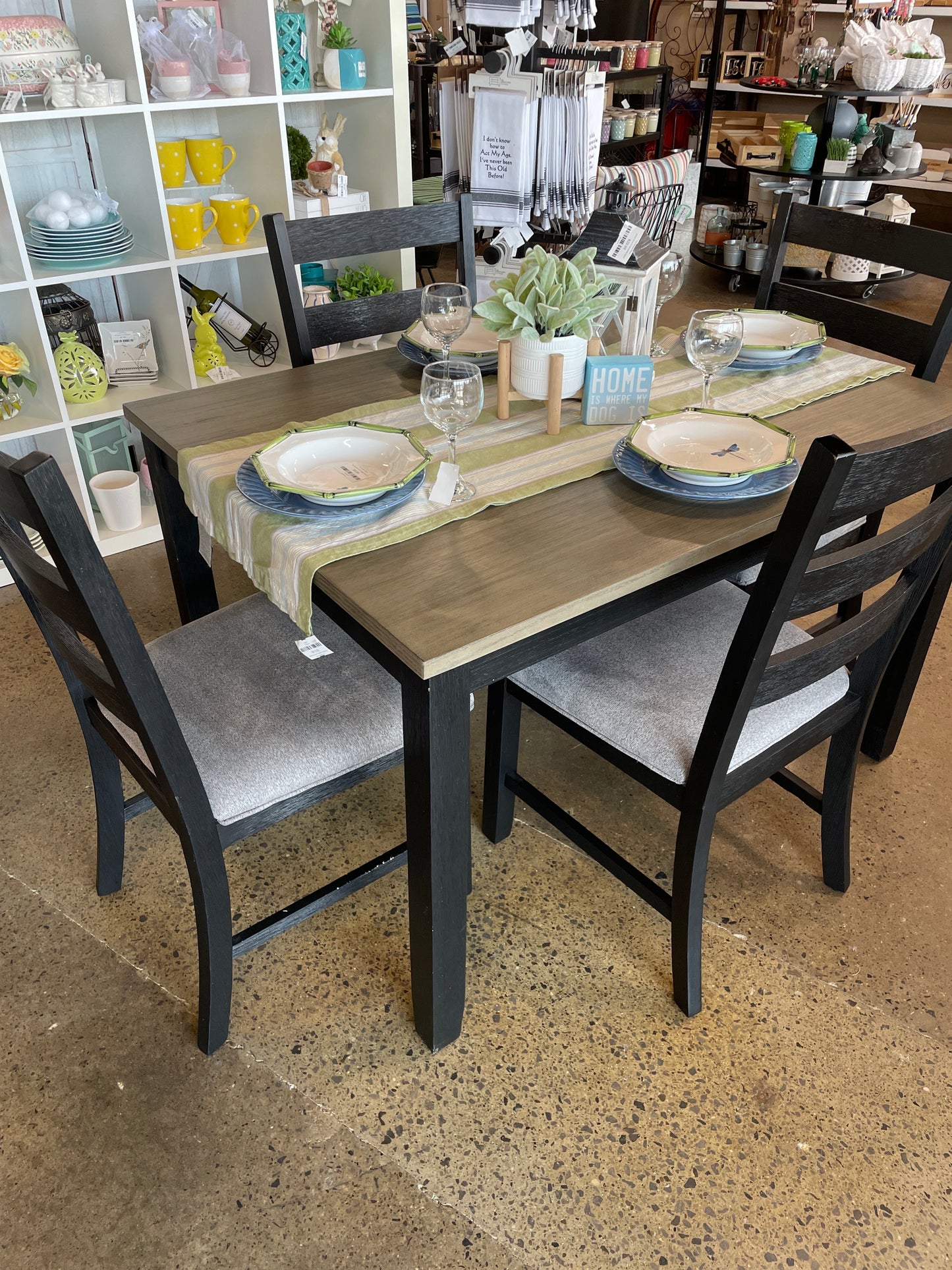 Grey Top Kitchen Table and 4 Chairs