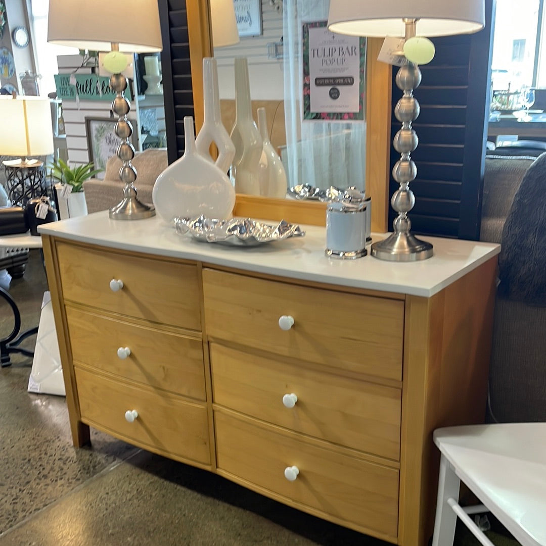 6 drawer dresser with mirror