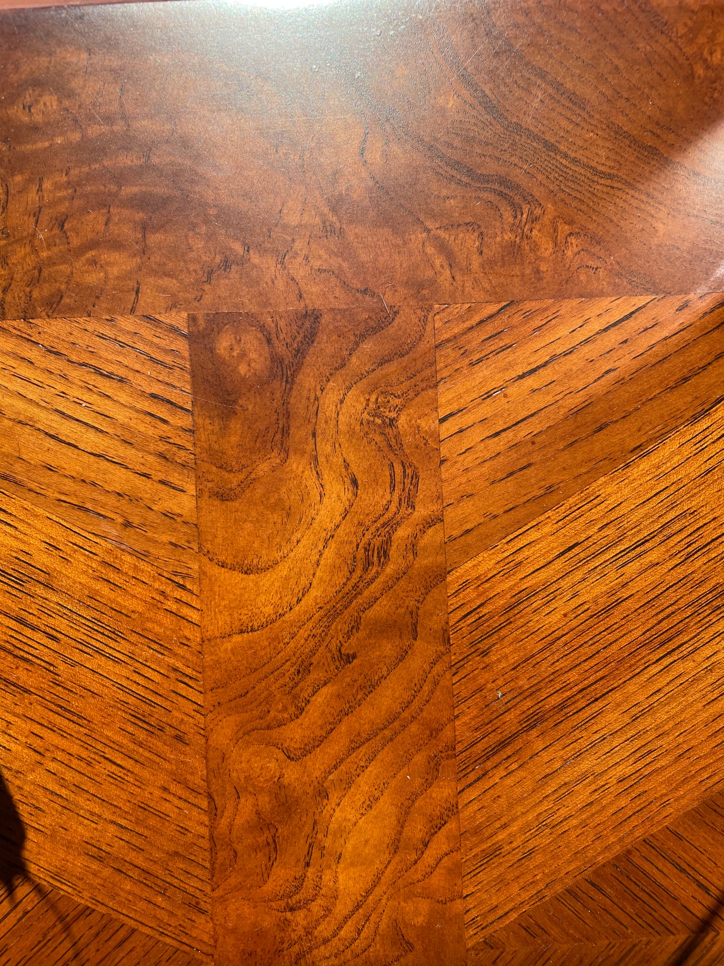 Inlay Wooden Sofa Table with Shelf