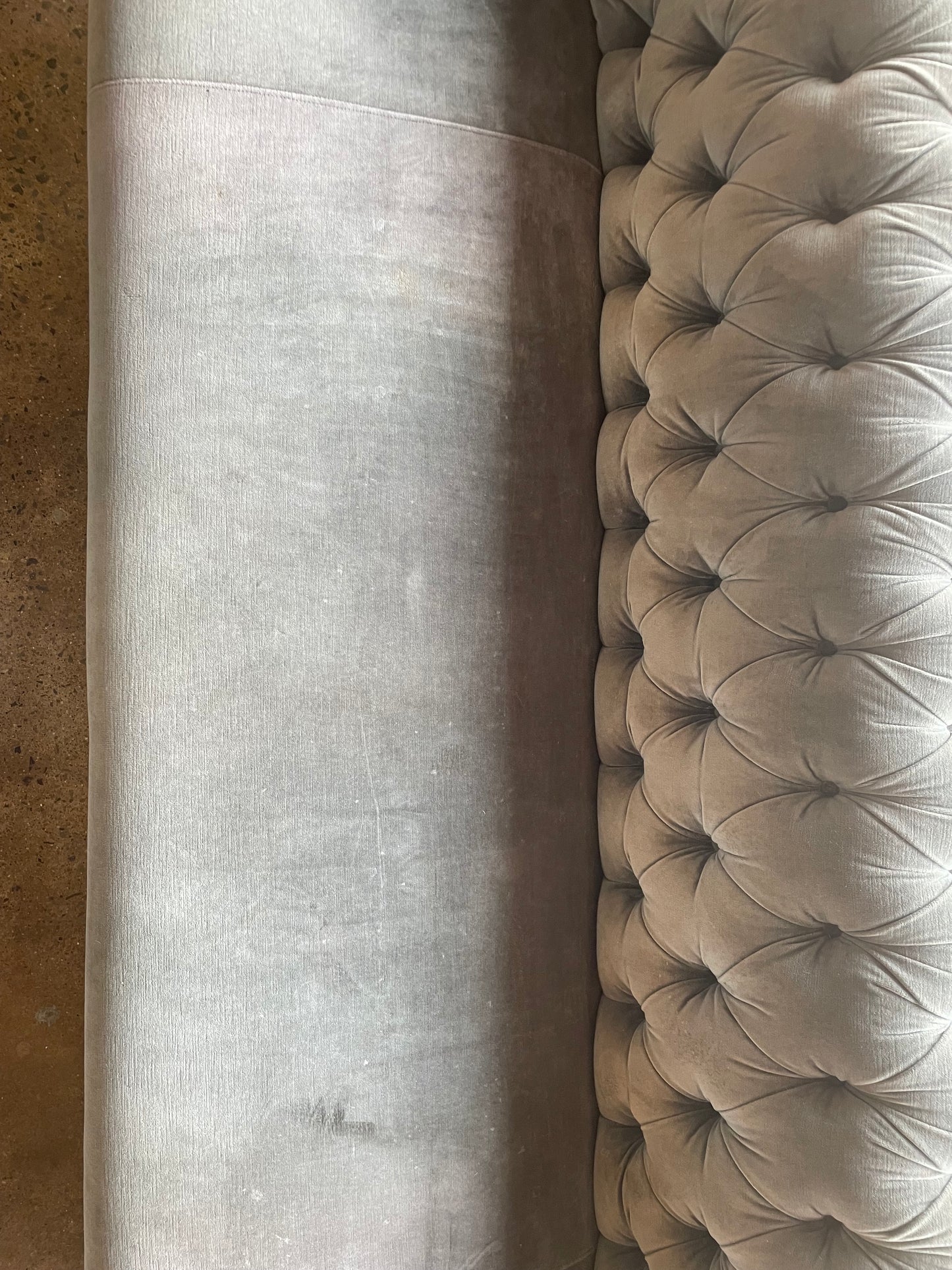 Grey Chesterfield Arhaus Sofa