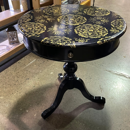 Black painted accent table