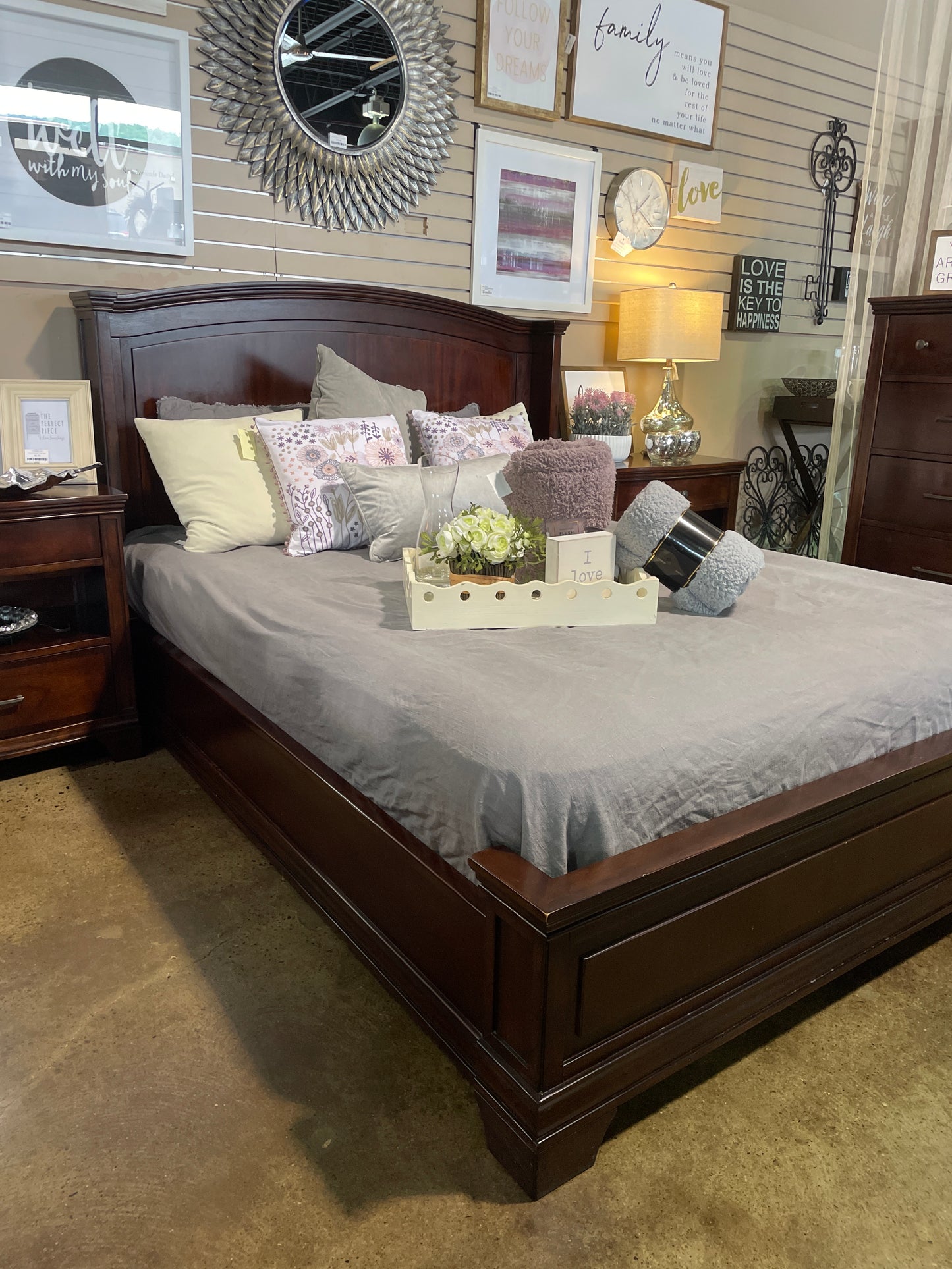 Avery dark wood bedroom collection