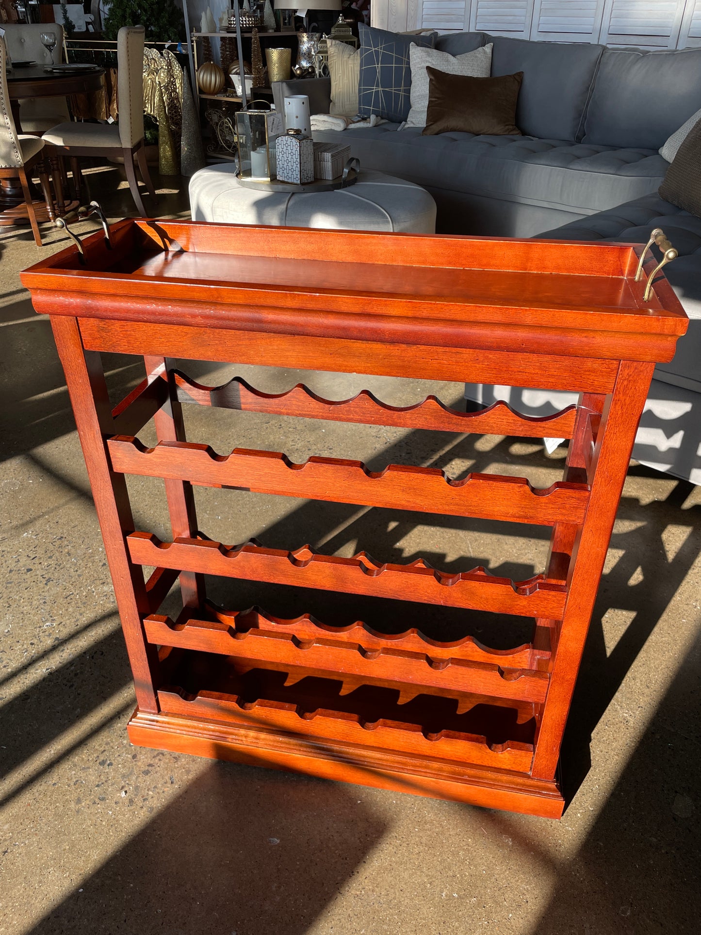 Tray Top Wine Rack 28x10.5x32"