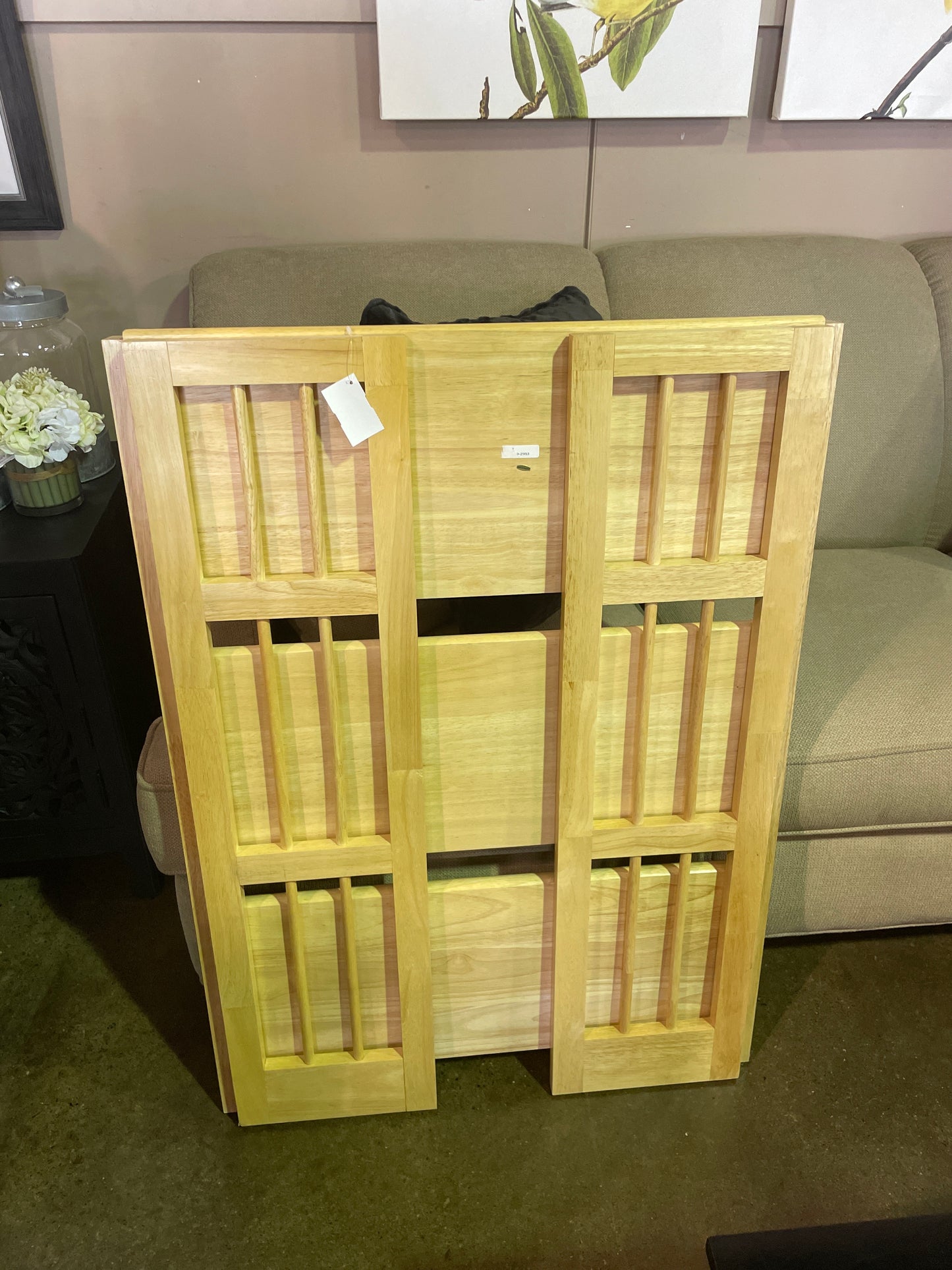 Natural Wood Folding 3 Shelf Unit