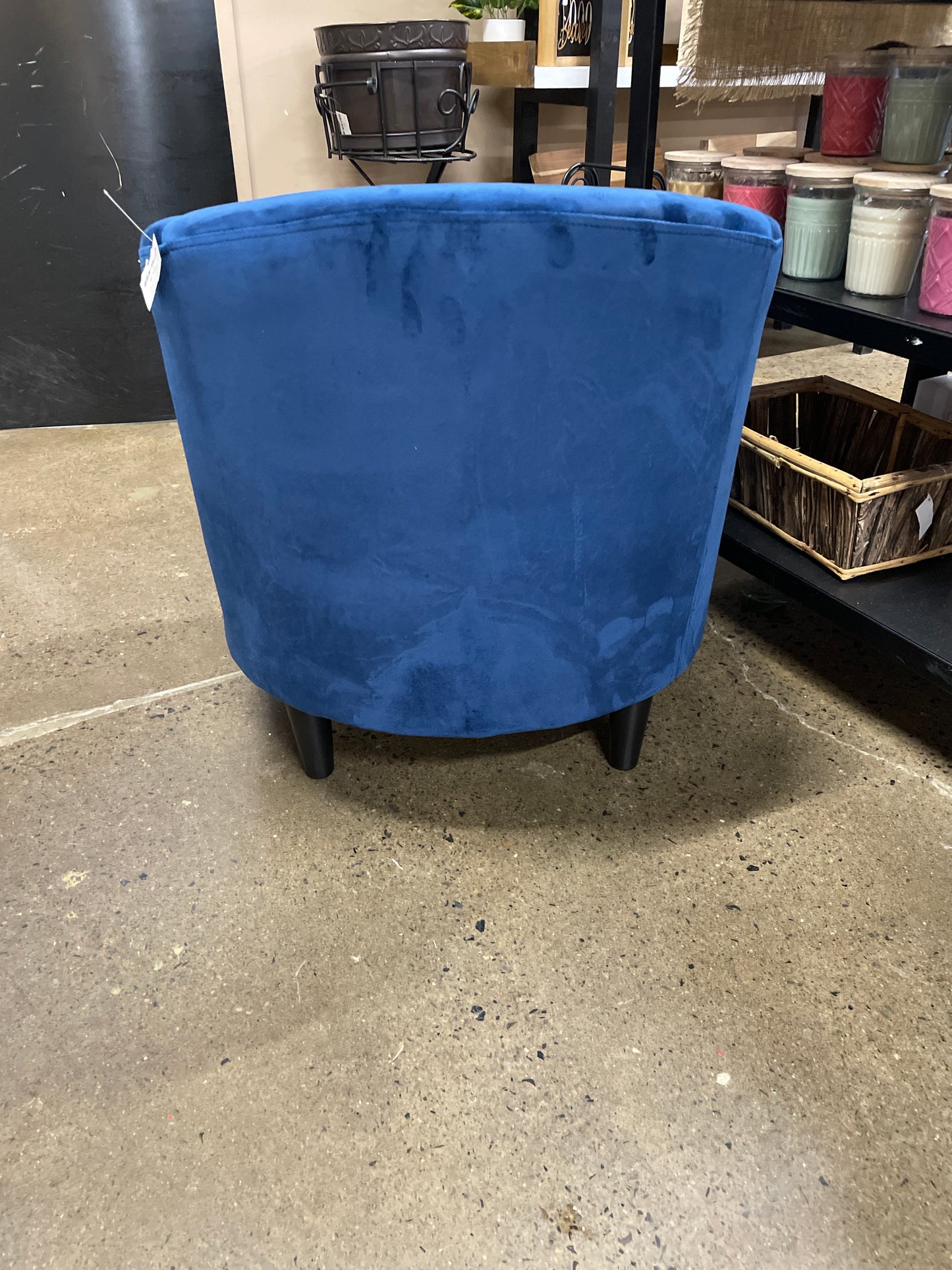 Velvet Blue Accent Chair