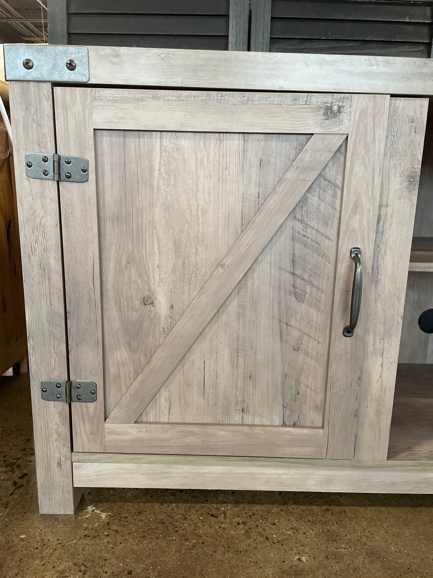 Modern Farmhouse Barn Door TV/Media Stand