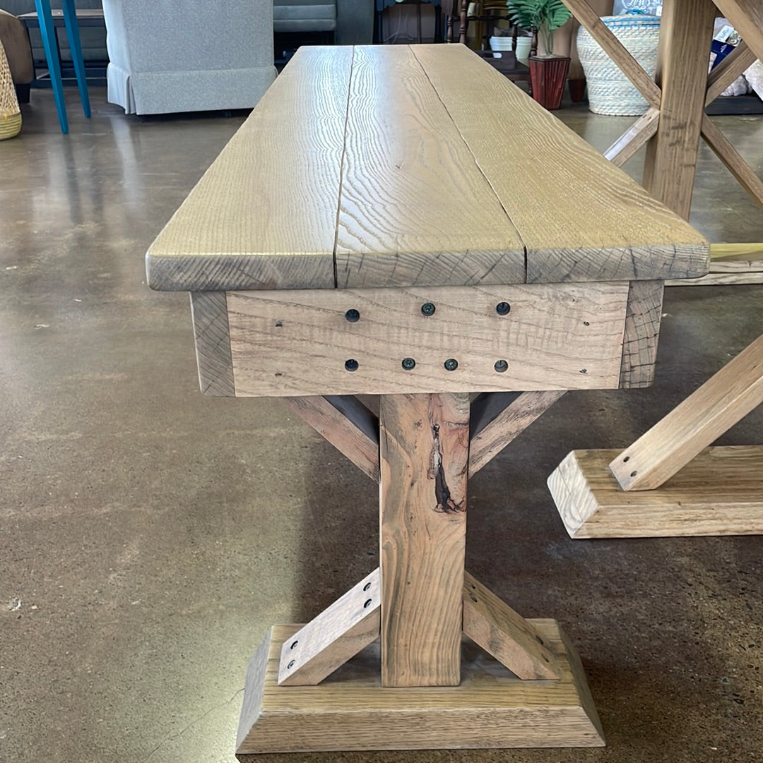 Trestle table and matching bench