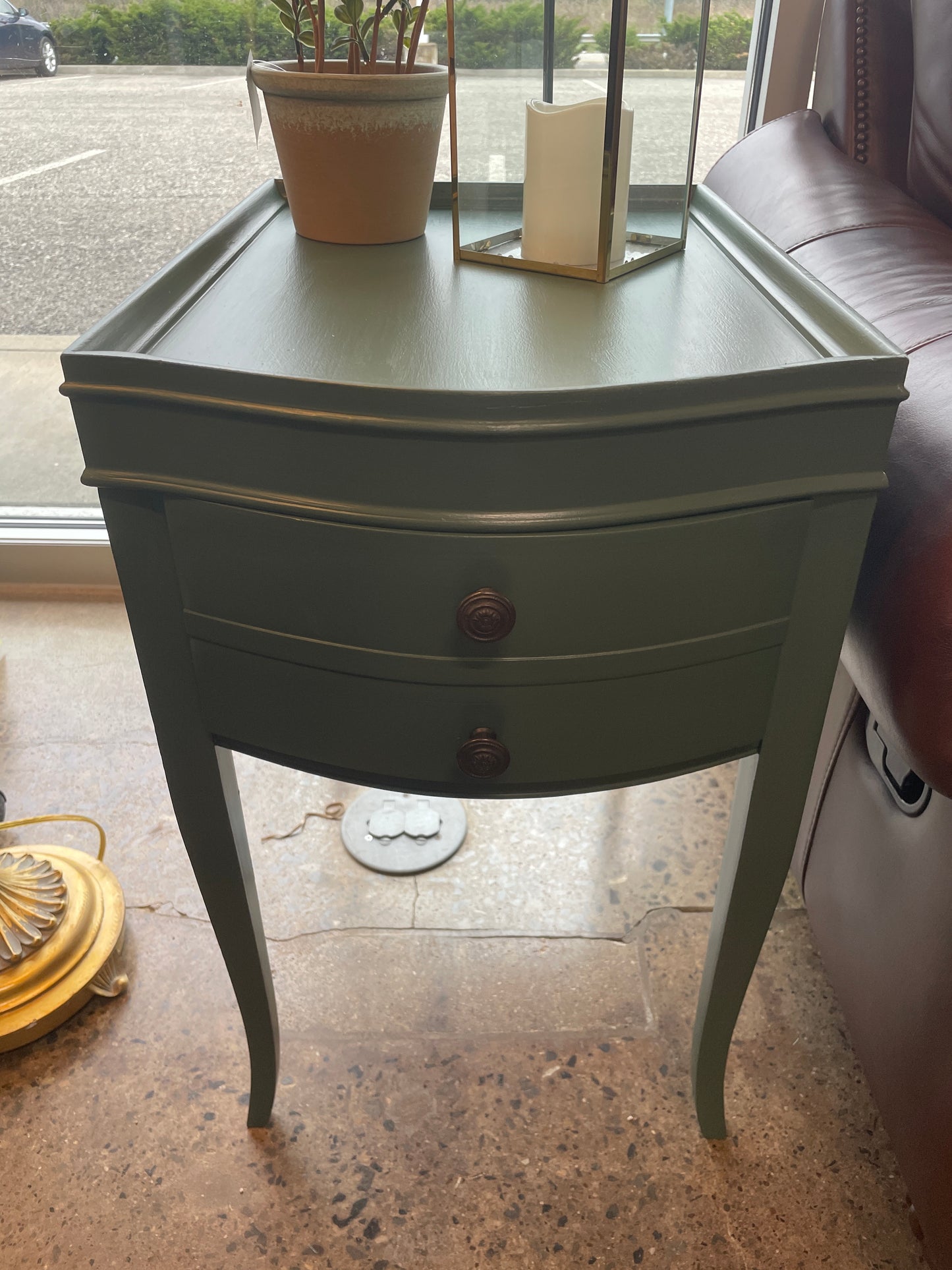 Green End Tables w/ Drawers
