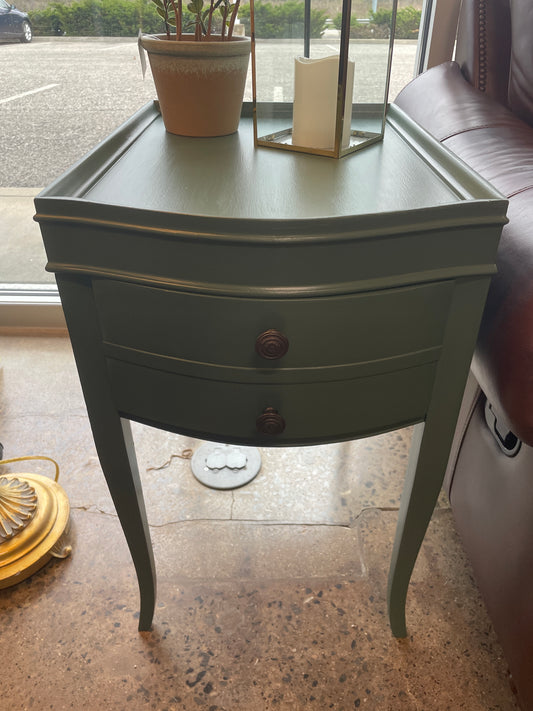 Green End Table w/ Drawers