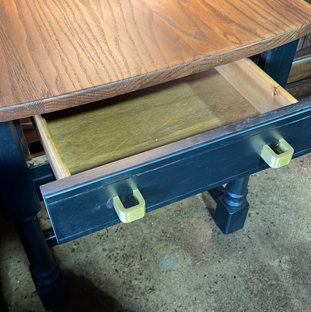 End tables with gold pulls (2)