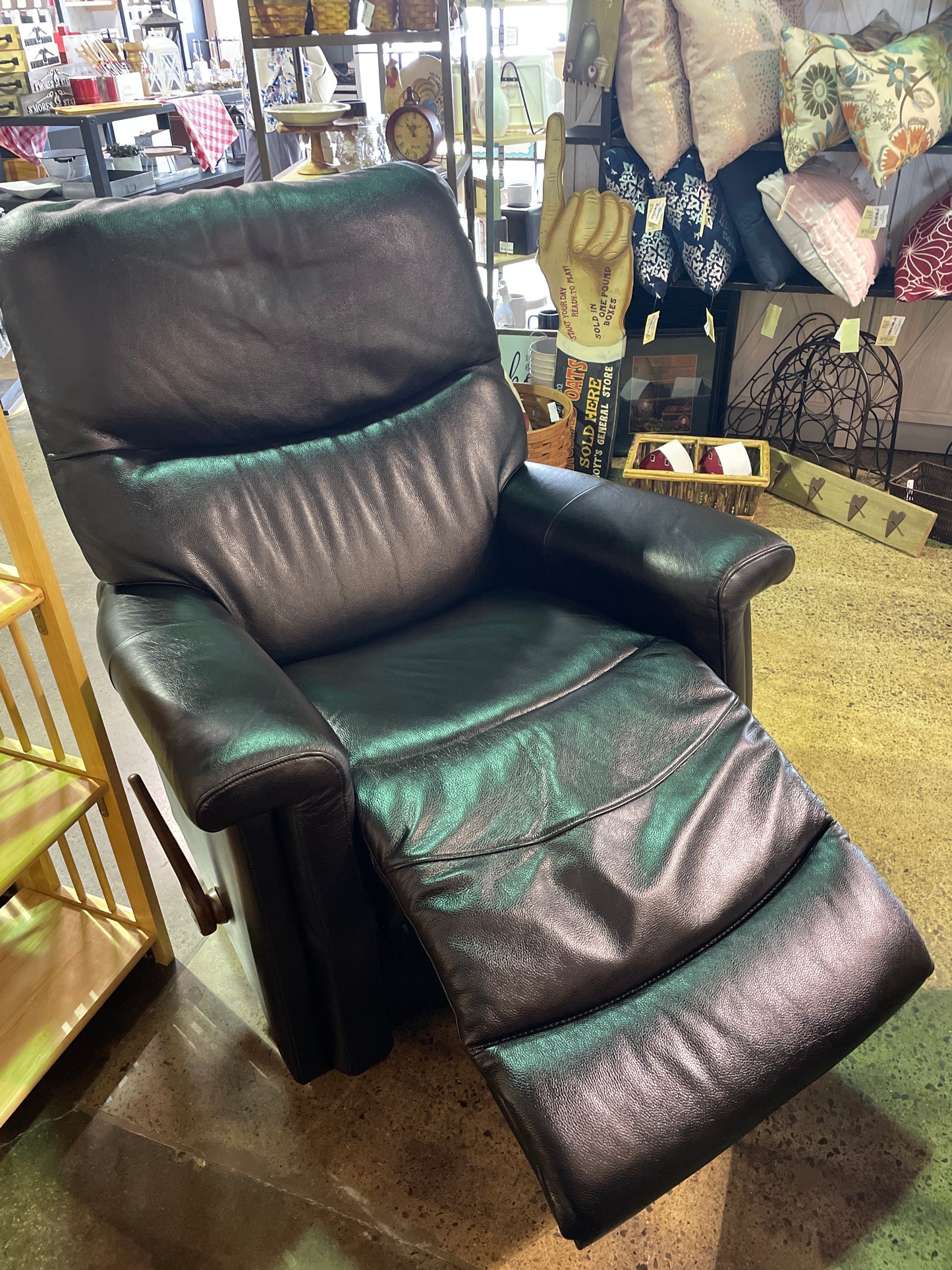 Lazyboy Black Leather Rocker Recliner
