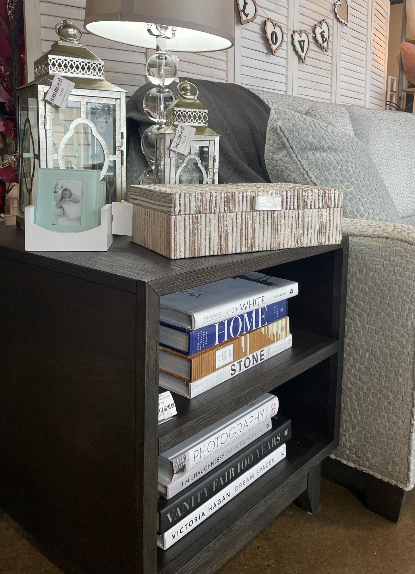 Charcoal Side Table - MODEL HOME