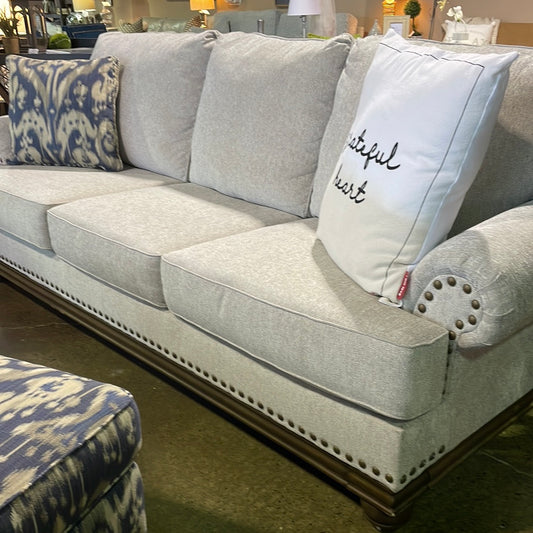 Ashely Linen Sofa with nailhead