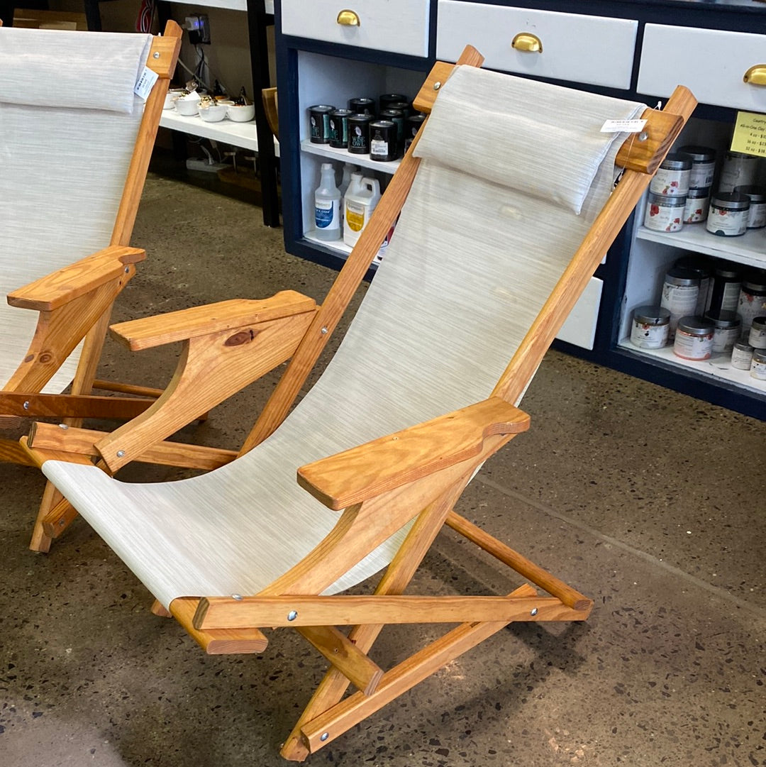 Folding Canvas Patio Sling Chair