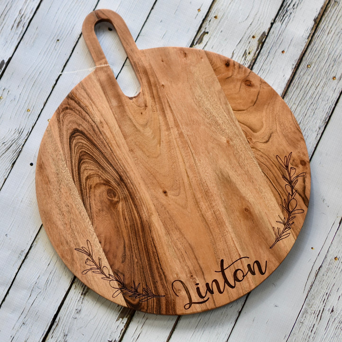 Personalized Round charcuterie Board