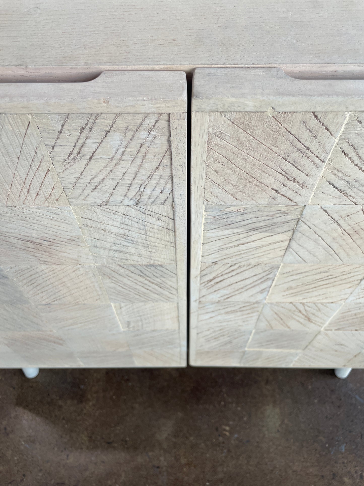 Raw Wood Accent Cabinet