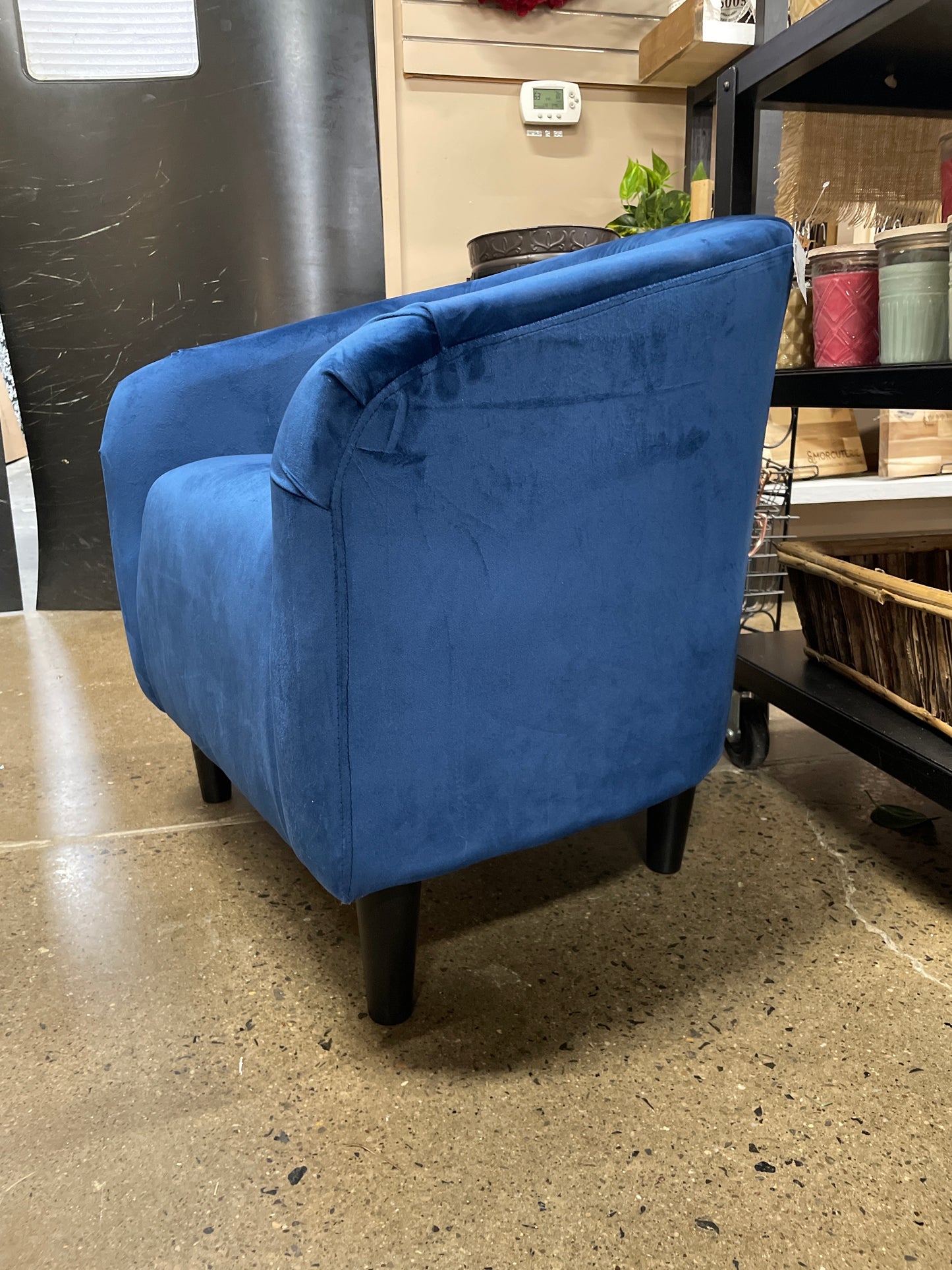 Velvet Blue Accent Chair
