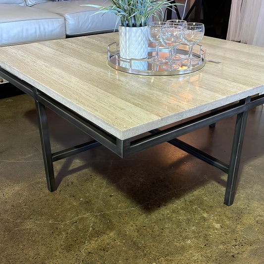 Stone square top coffee table