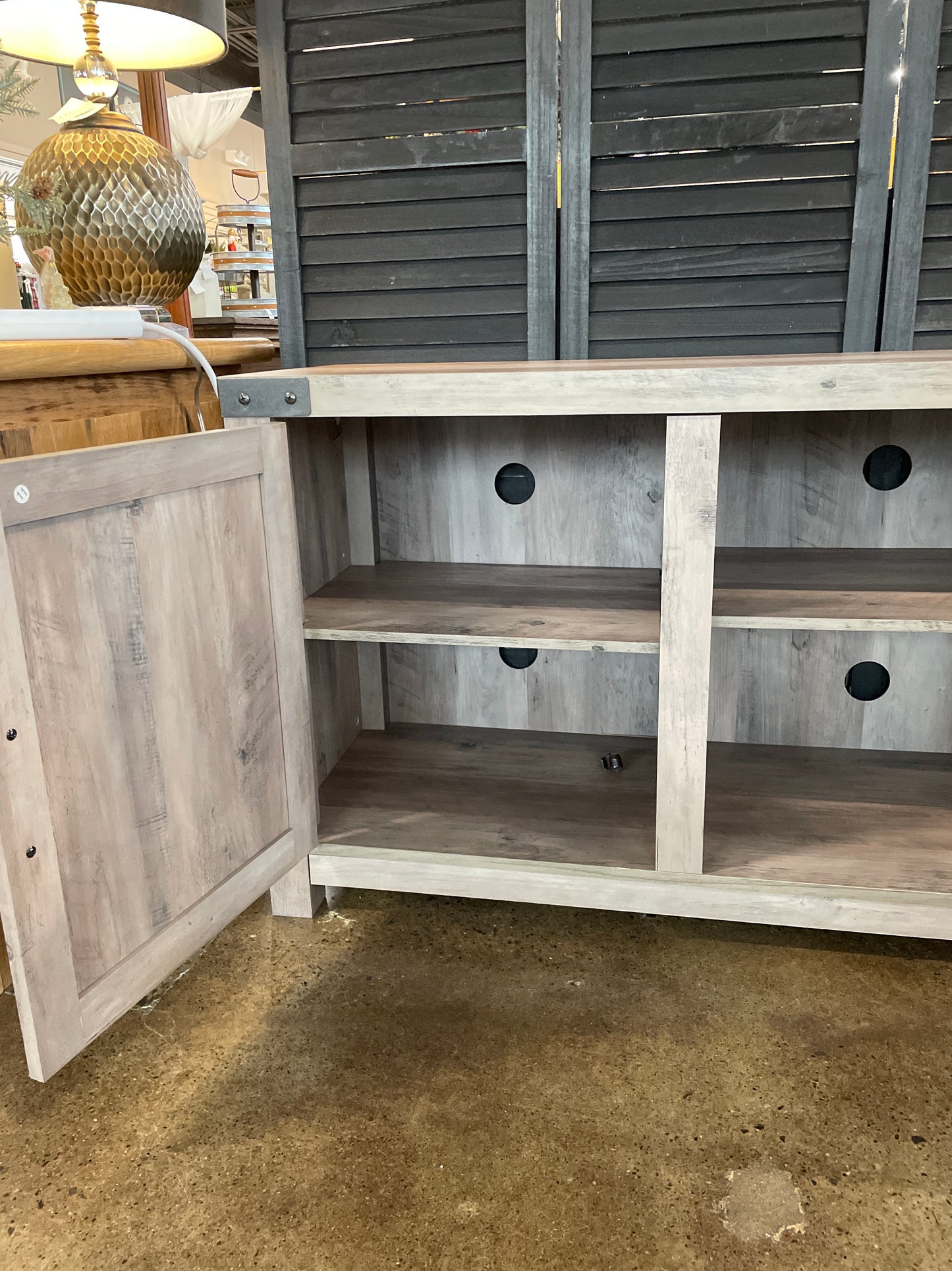Modern Farmhouse Barn Door TV/Media Stand