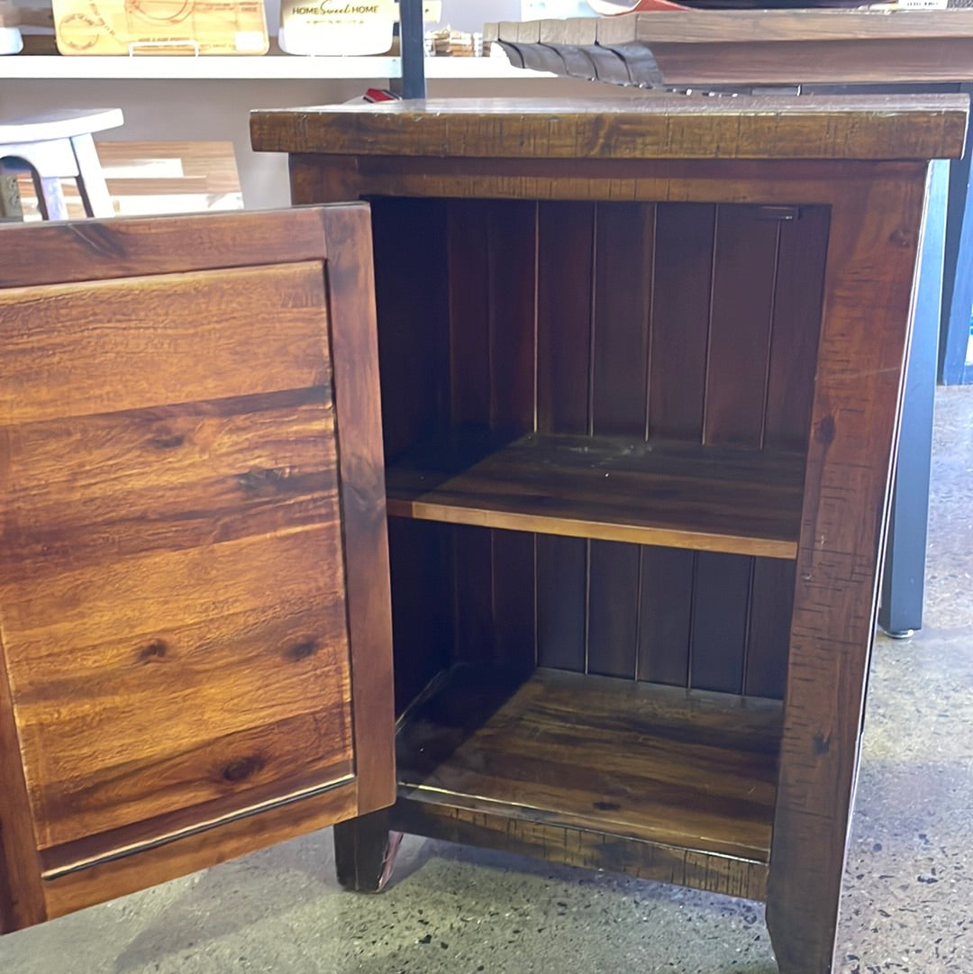 Wooden stand with 2 shelves
