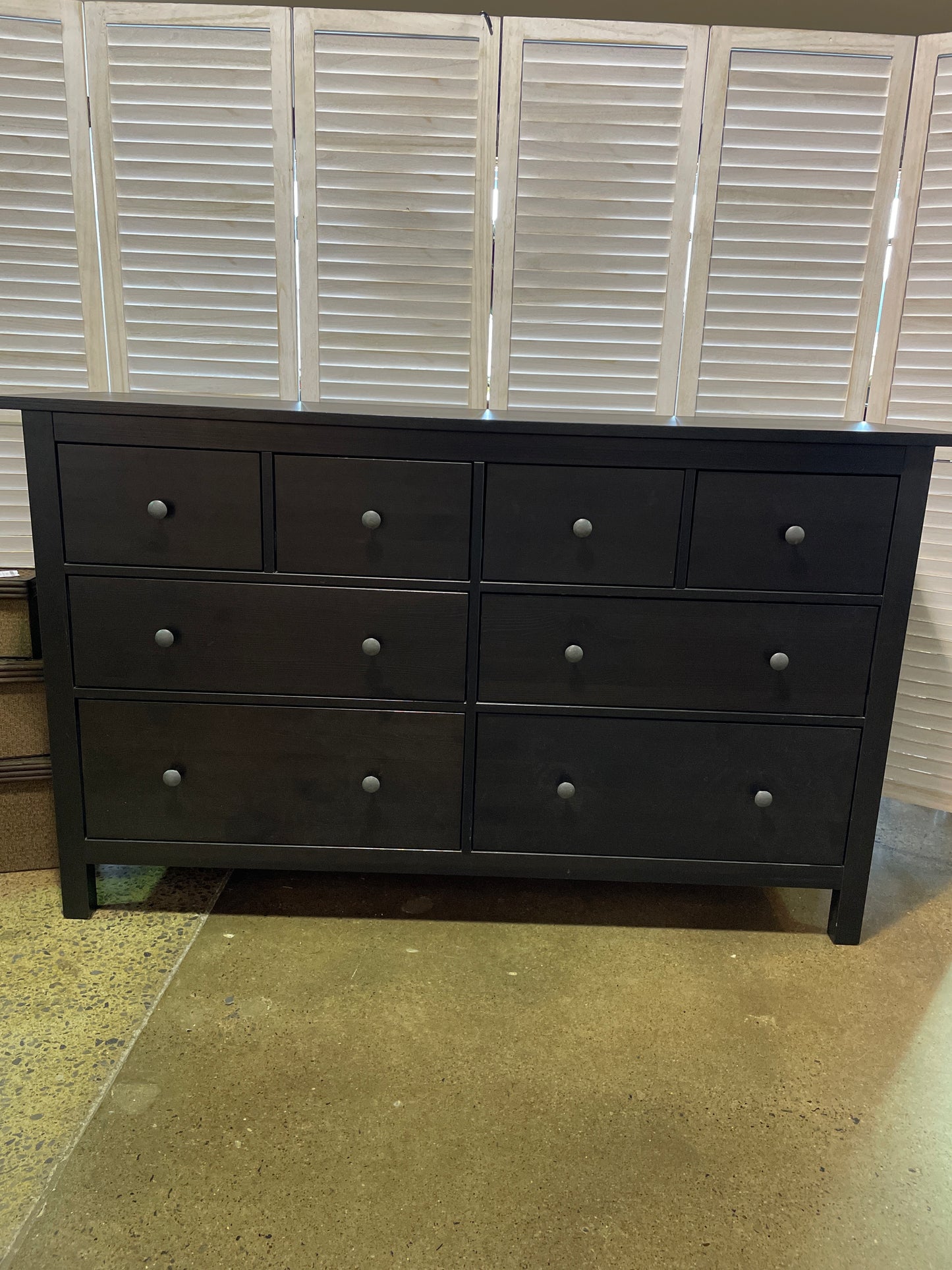 8 Drawer Black Dresser