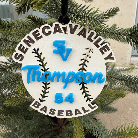 Seneca Valley Baseball Ornament