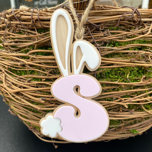 Easter Basket Tag-Alphabet Bunny