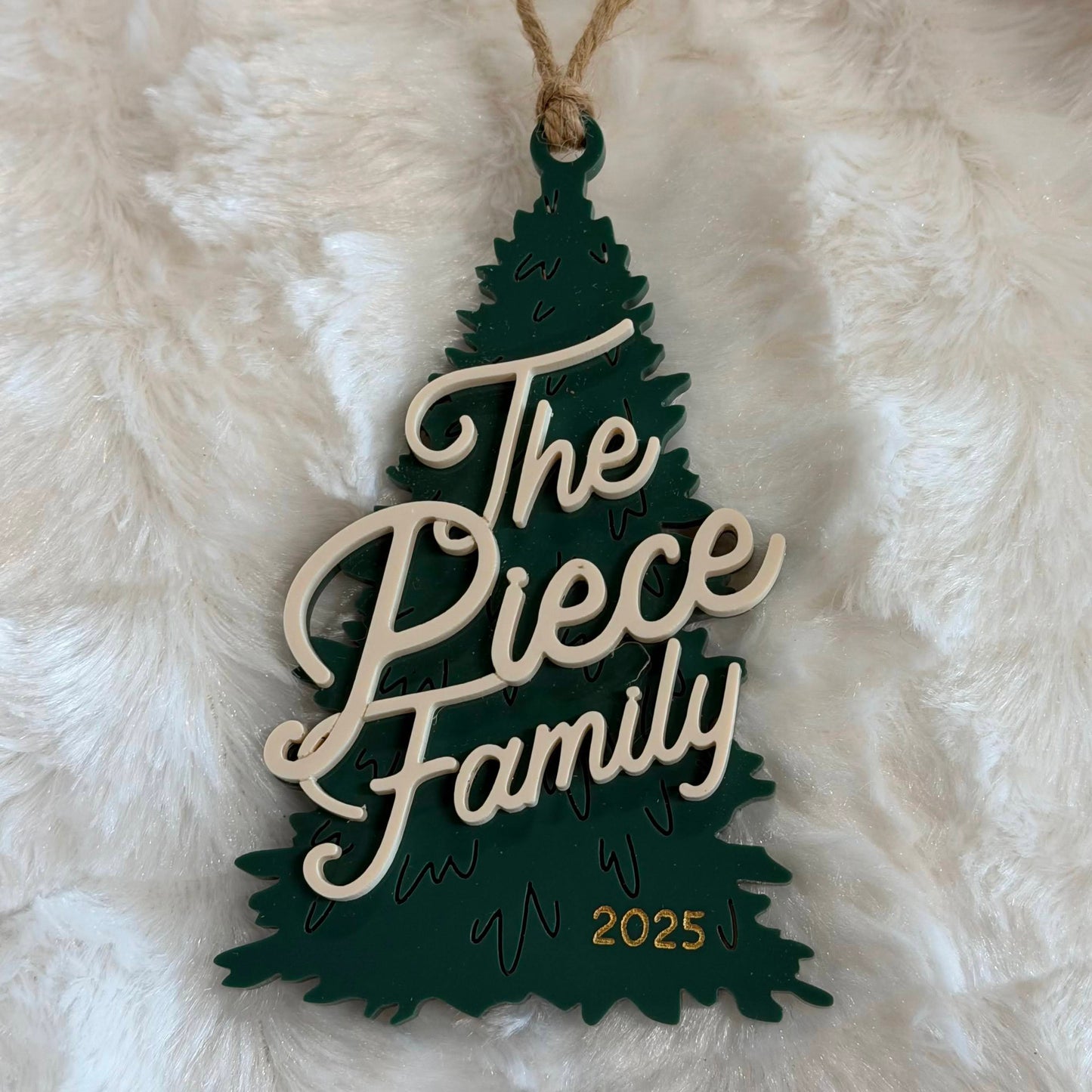 2025 Tree Ornament w/Family Name